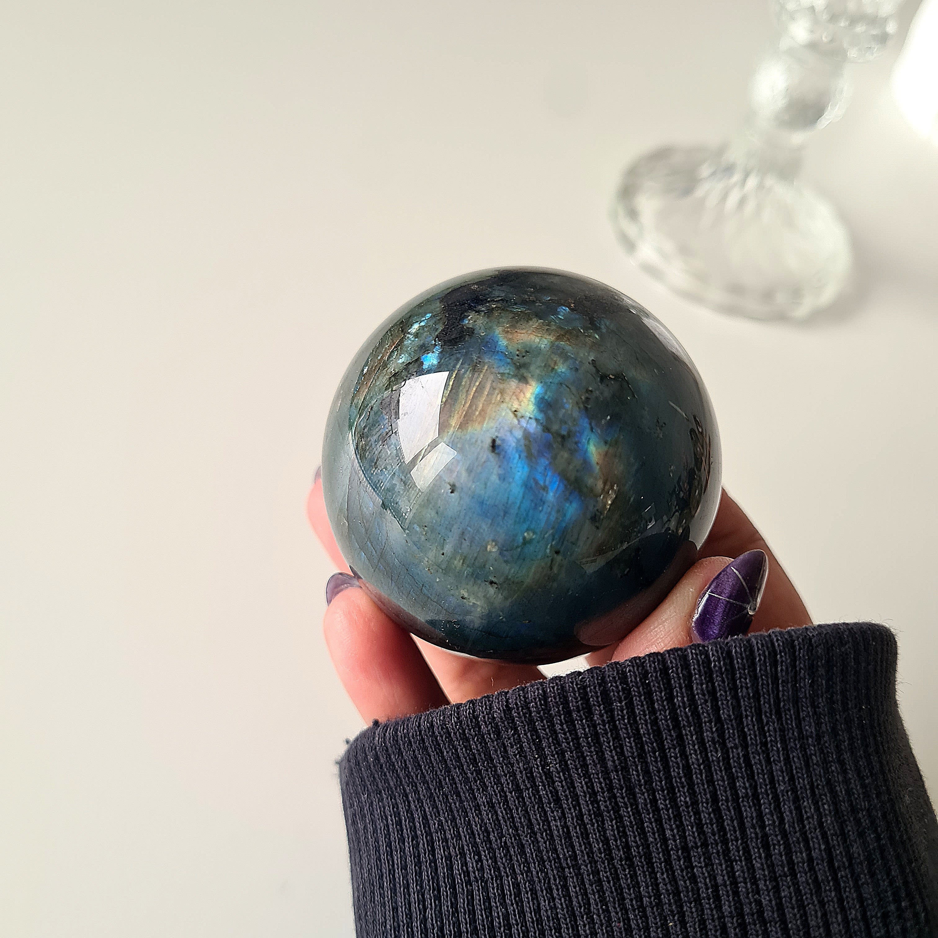 Labradorite Sphere With Stand | D