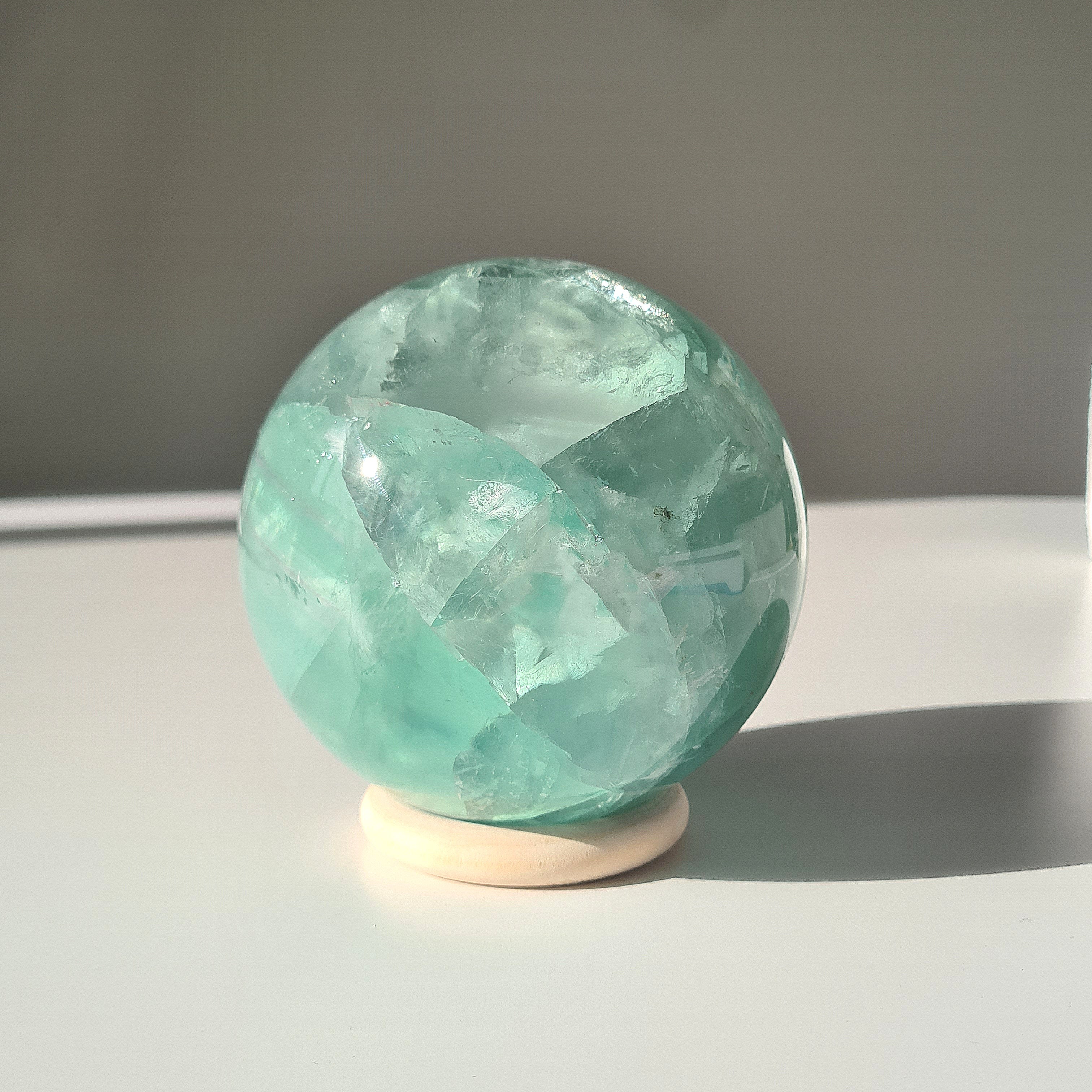 Fairy Dream Frozen Lake Fluorite Sphere | Appx 1.7 kg