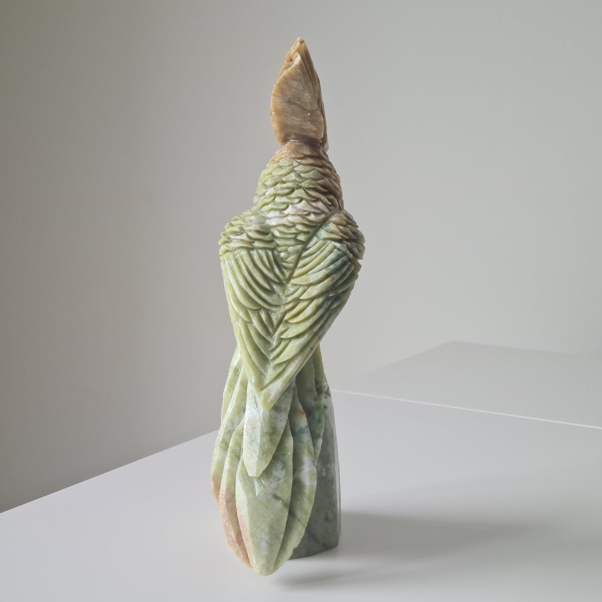 Jade Crystal Bird | Piece C | Handcarved | 24 cm tall