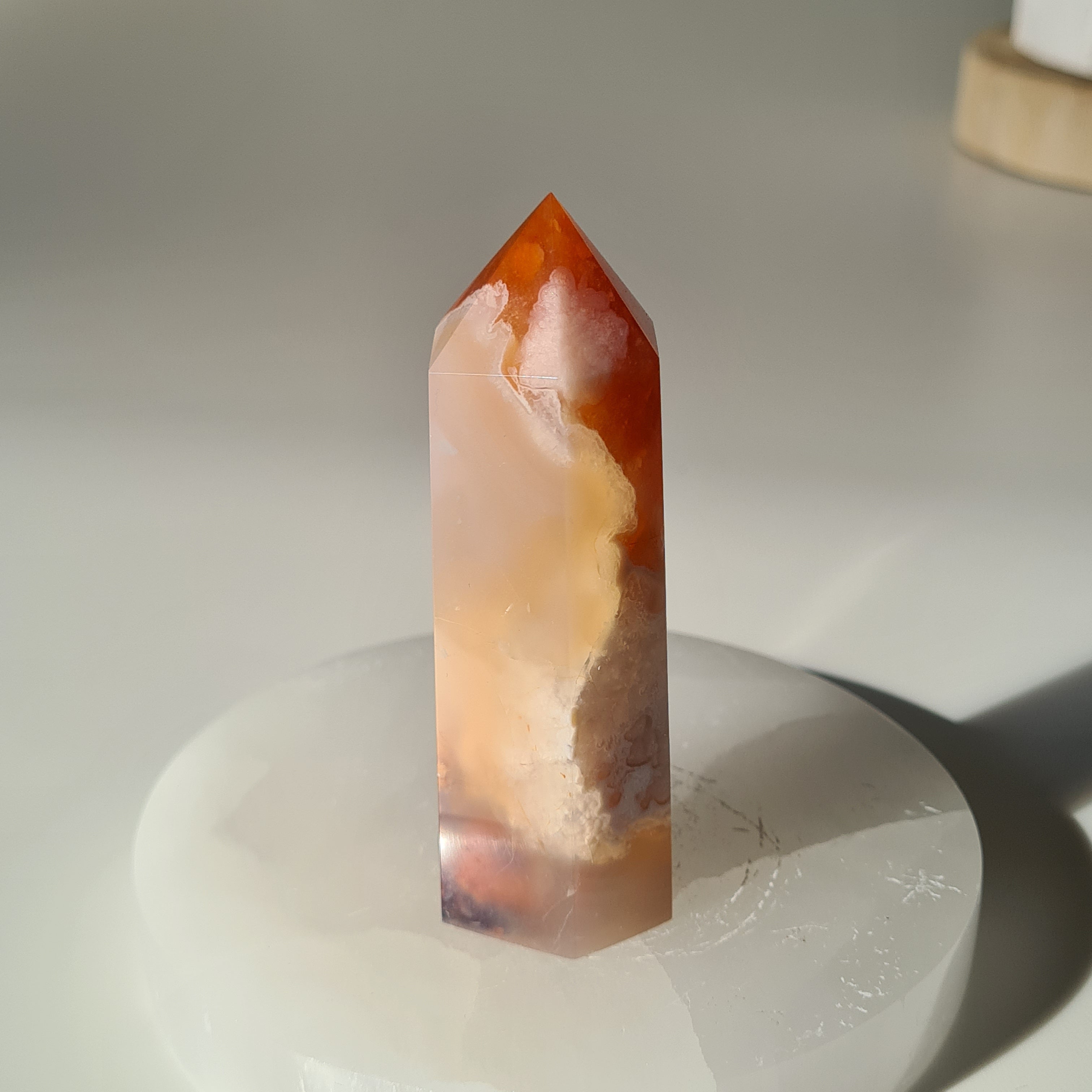 Flower Agate Point | C | 8 cm tall