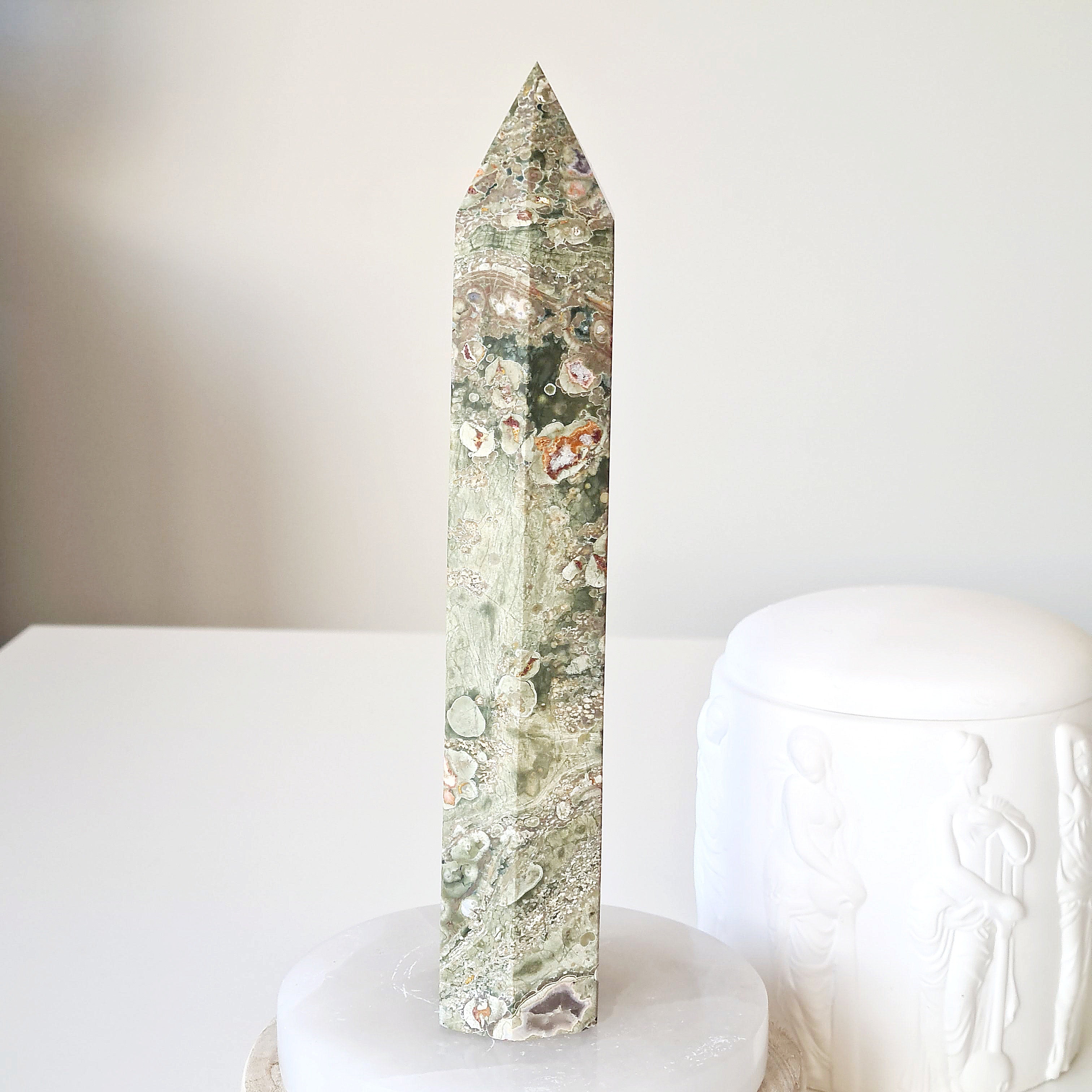 Rainforest Jasper | D | 19 cm | Uneven bottom