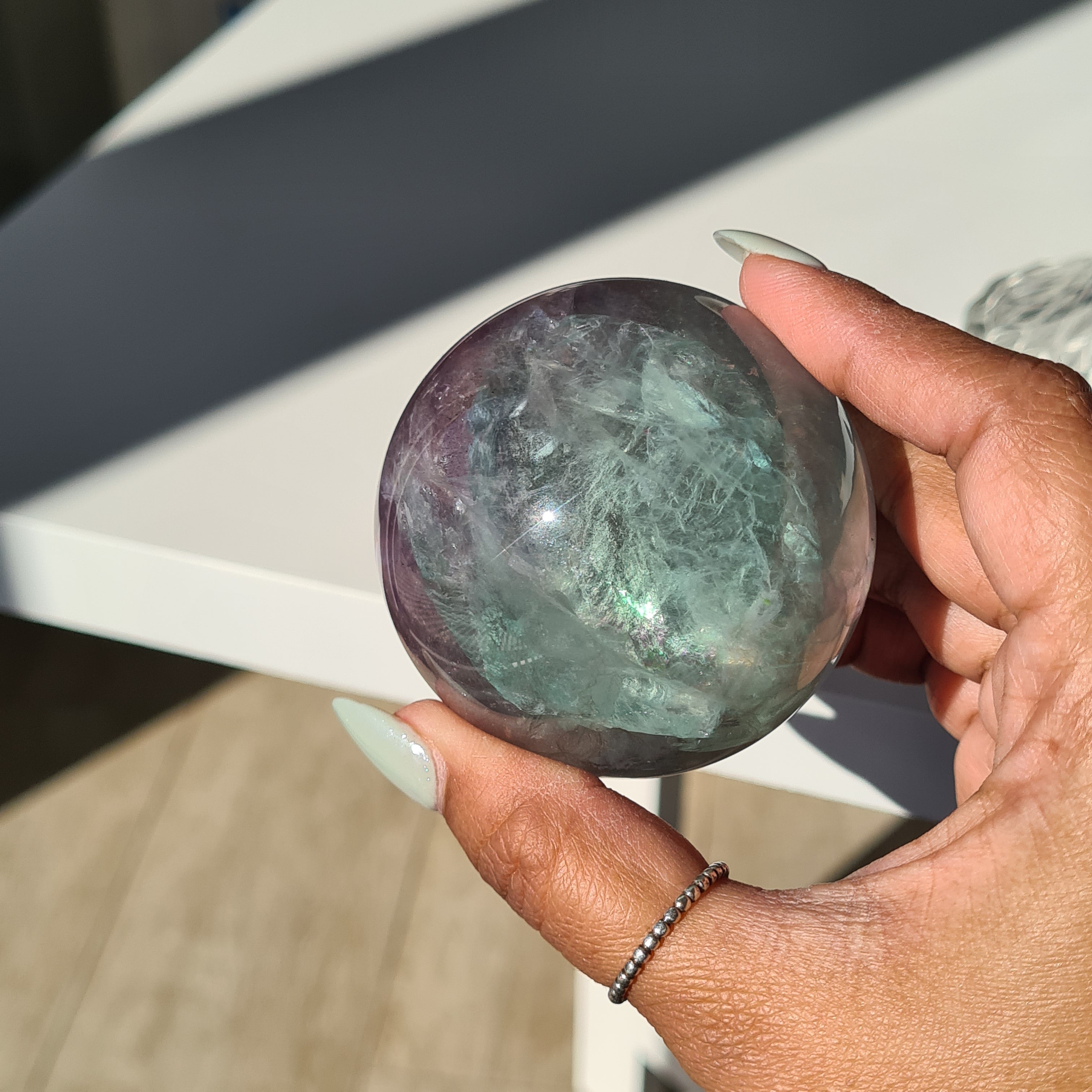 Fluorite Crystal Sphere with stand | C | 345 g