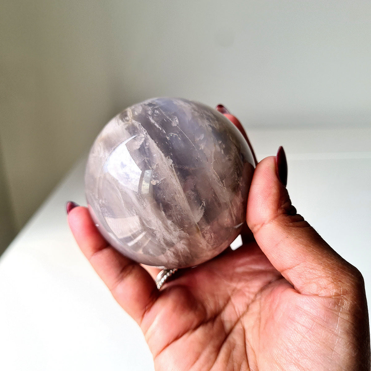 Blue Rose Quartz Crystal | Piece A | 6.6 cm