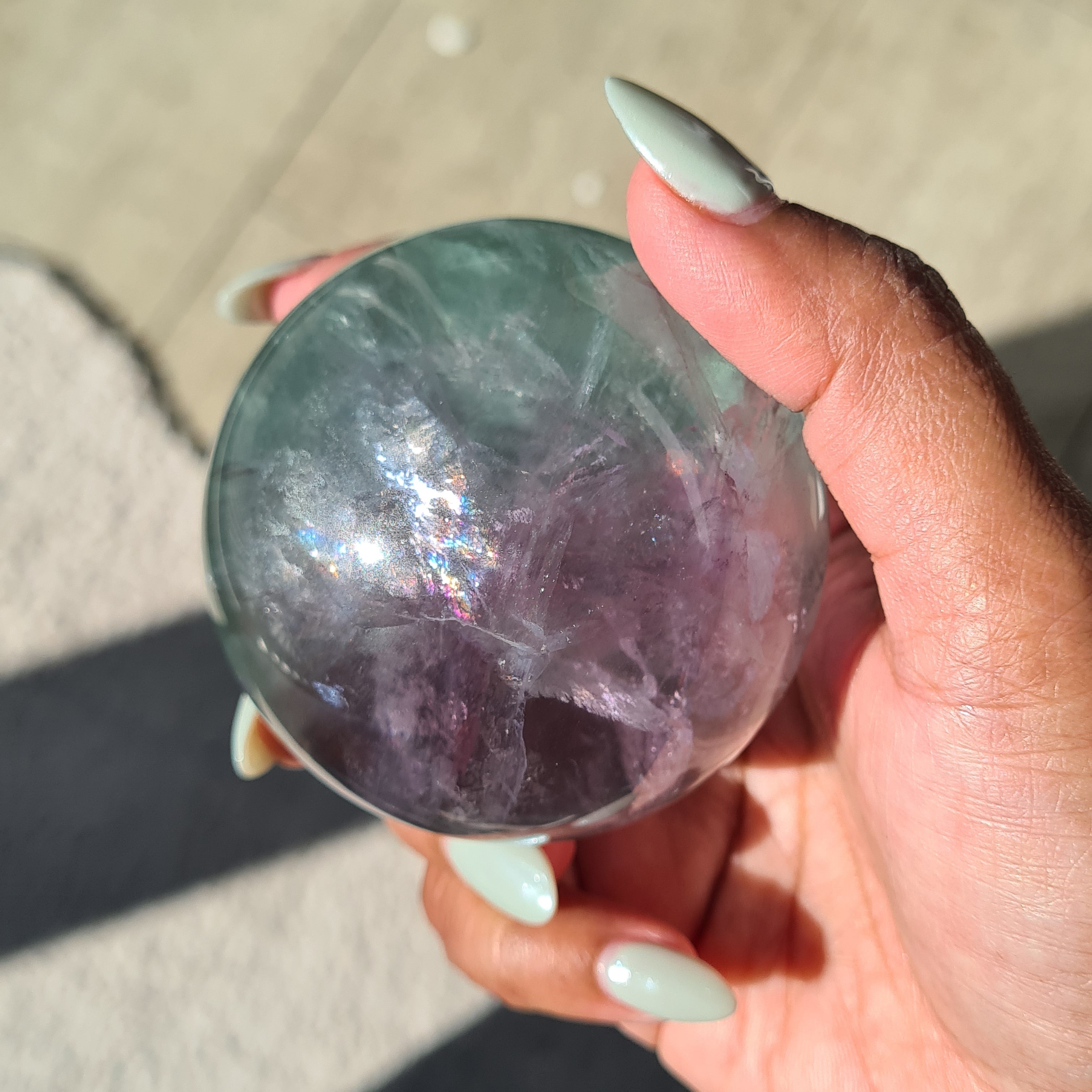 Fluorite Crystal Sphere with stand | B | 390 g