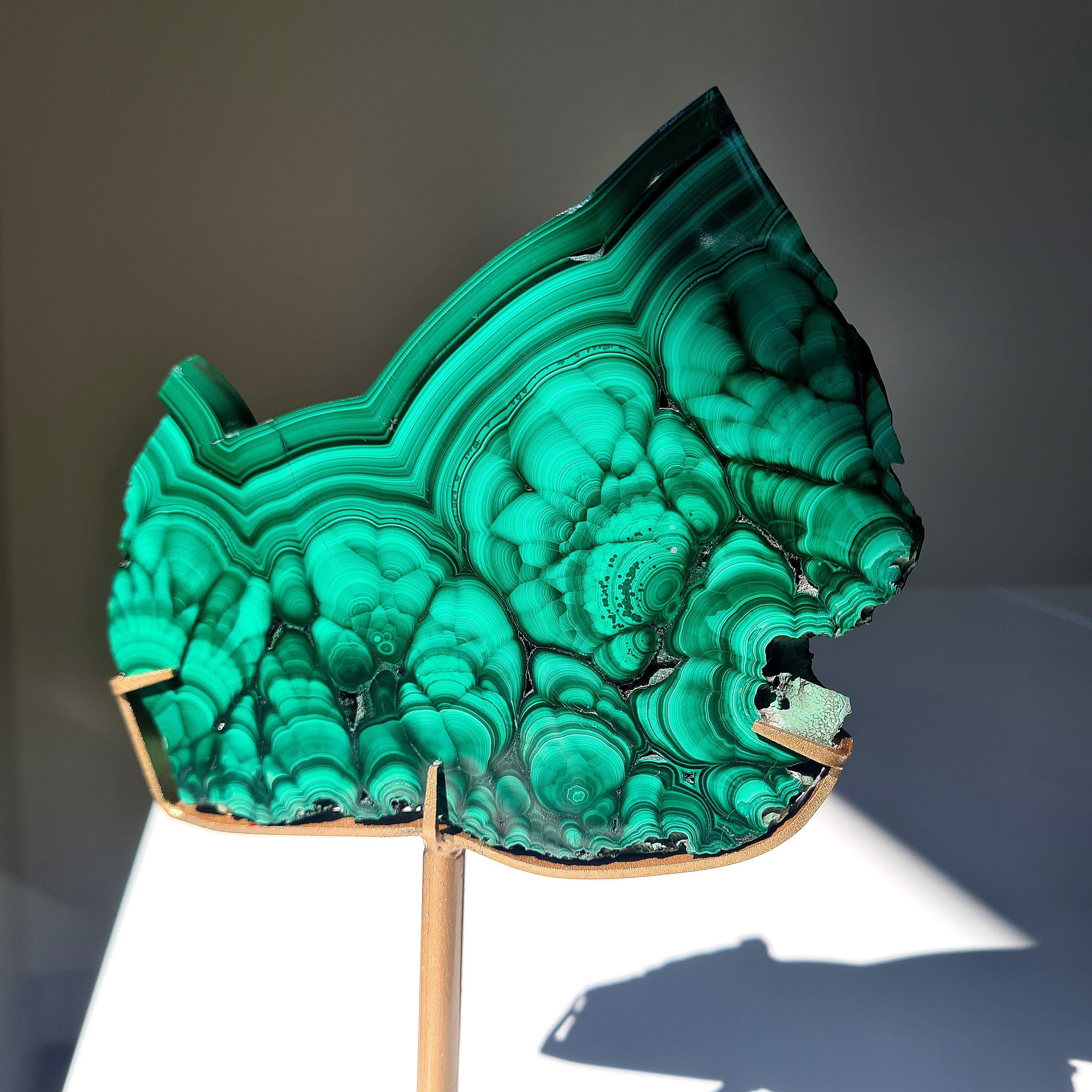 Malachite Crystal Portal | Custom Stand | Piece B