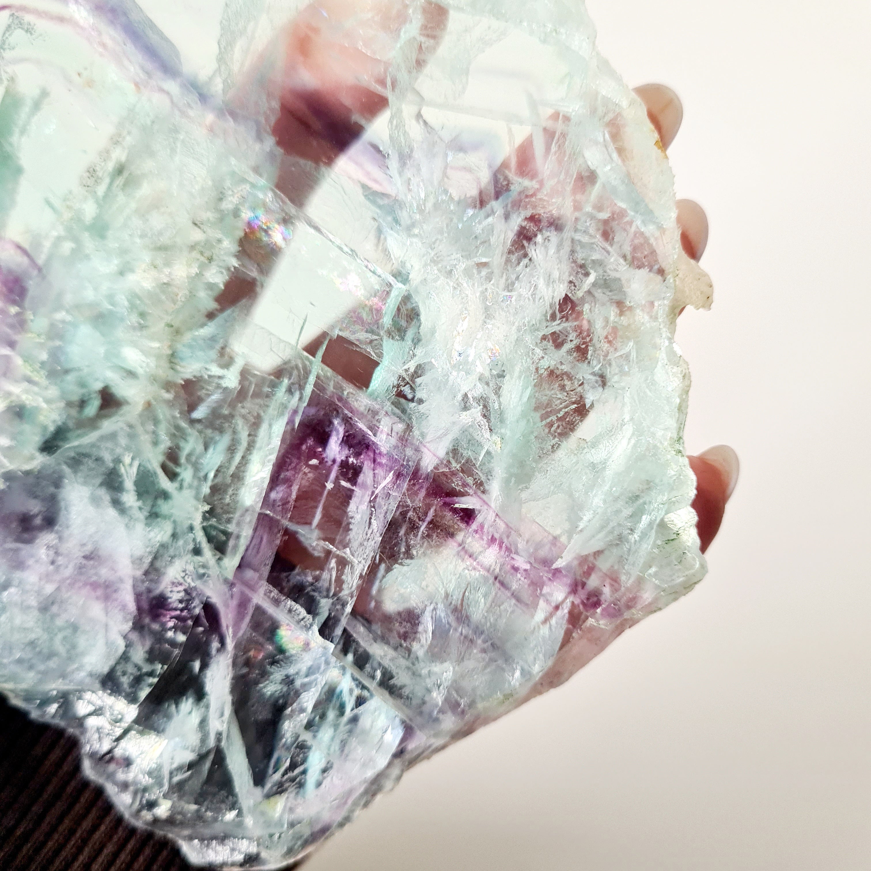 Rainbow Fluorite Dream Portal On Custom Stand | 22 cm tall with stand