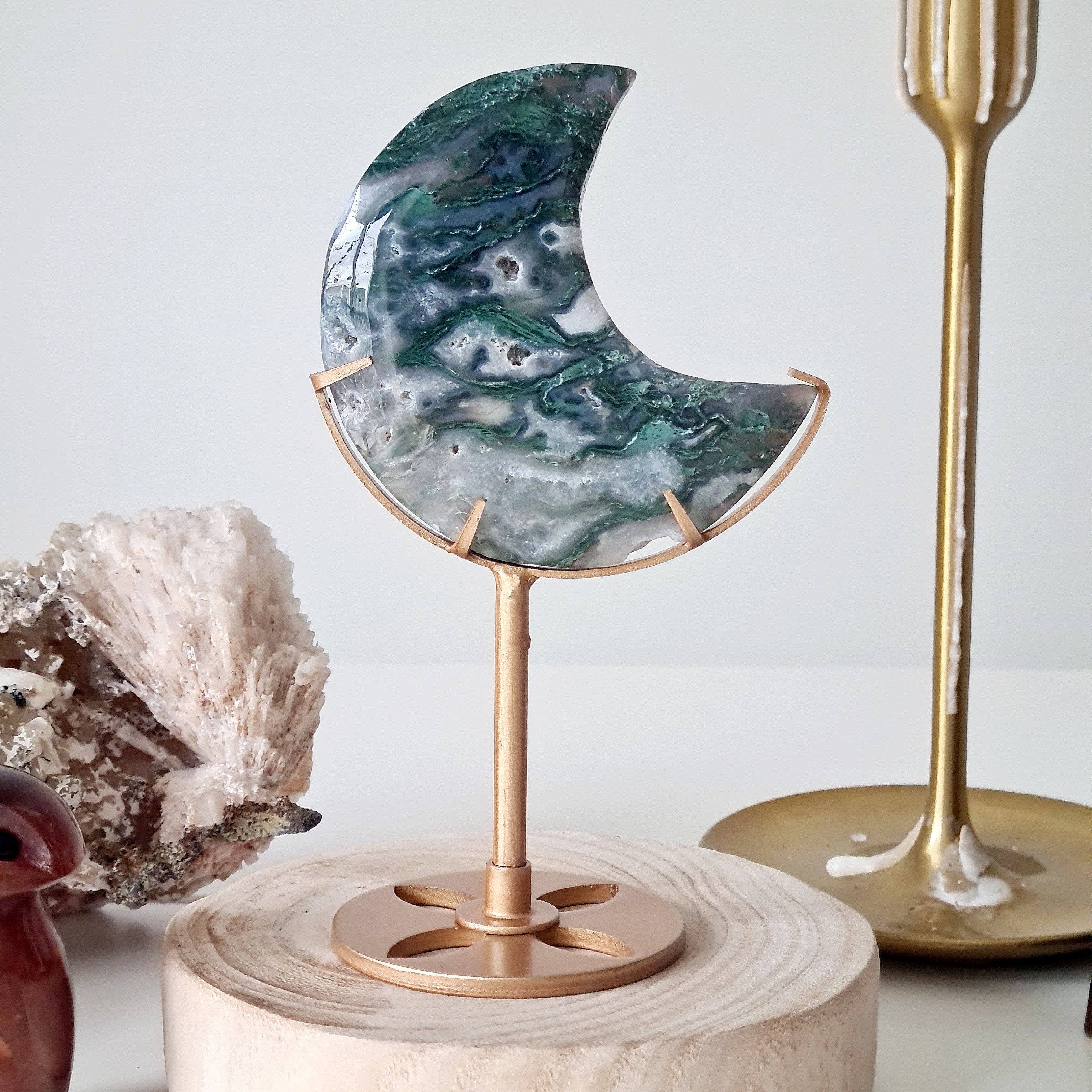 Moss Agate Luna 🌙 | 7 | 8 cm