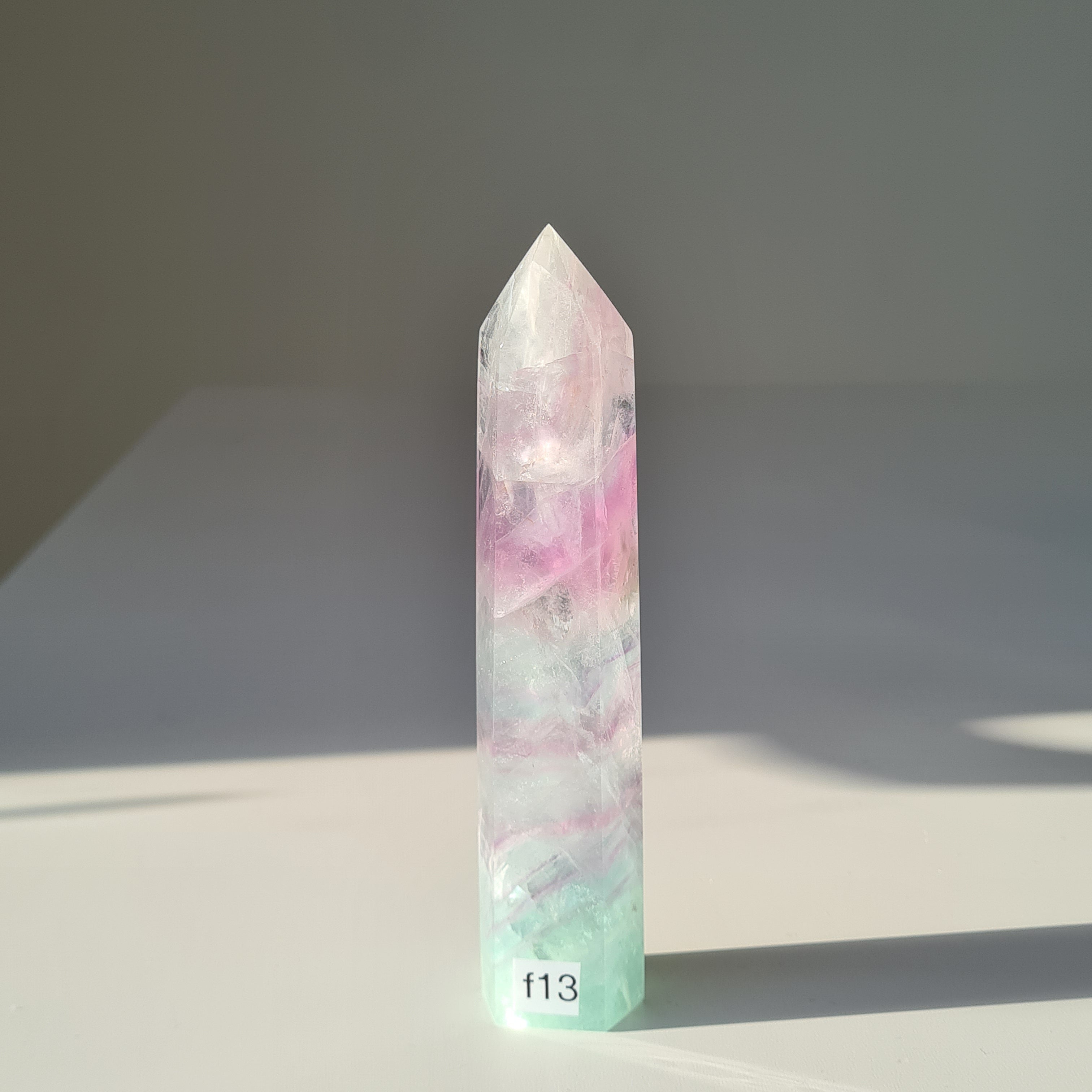 Dreamland Fluorite | f13 | 273 g | 15.3 cm tall | Spinny bottom