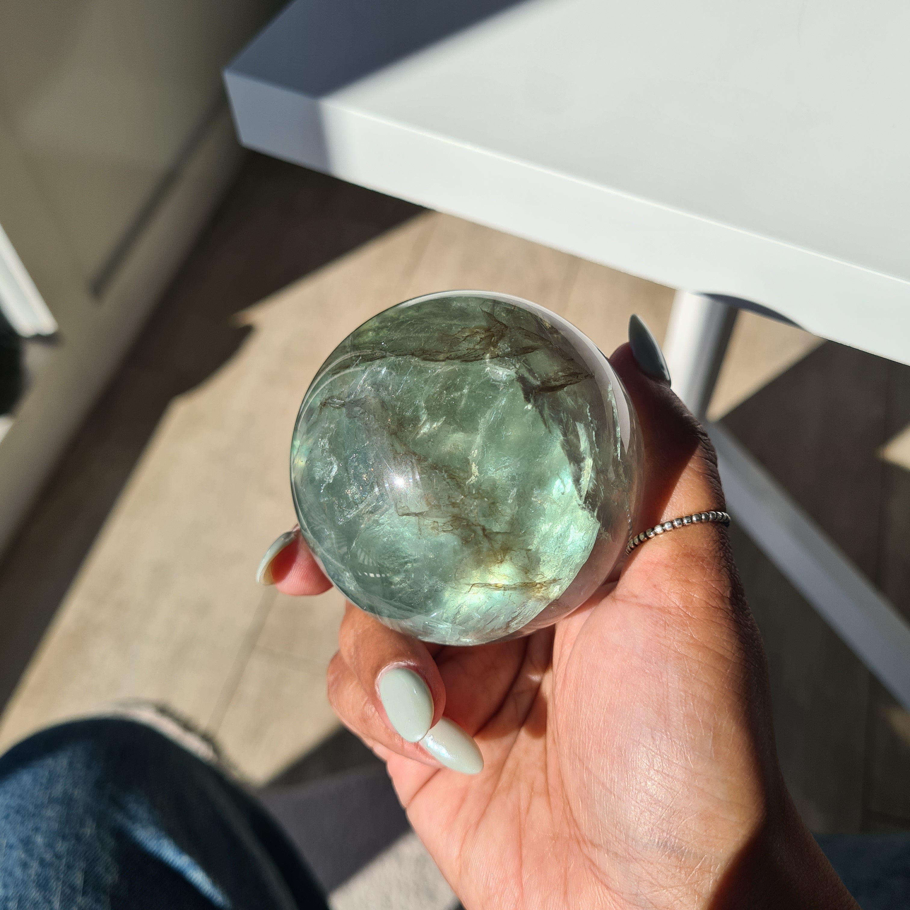 Fluorite Crystal Sphere with stand | A | 450 g