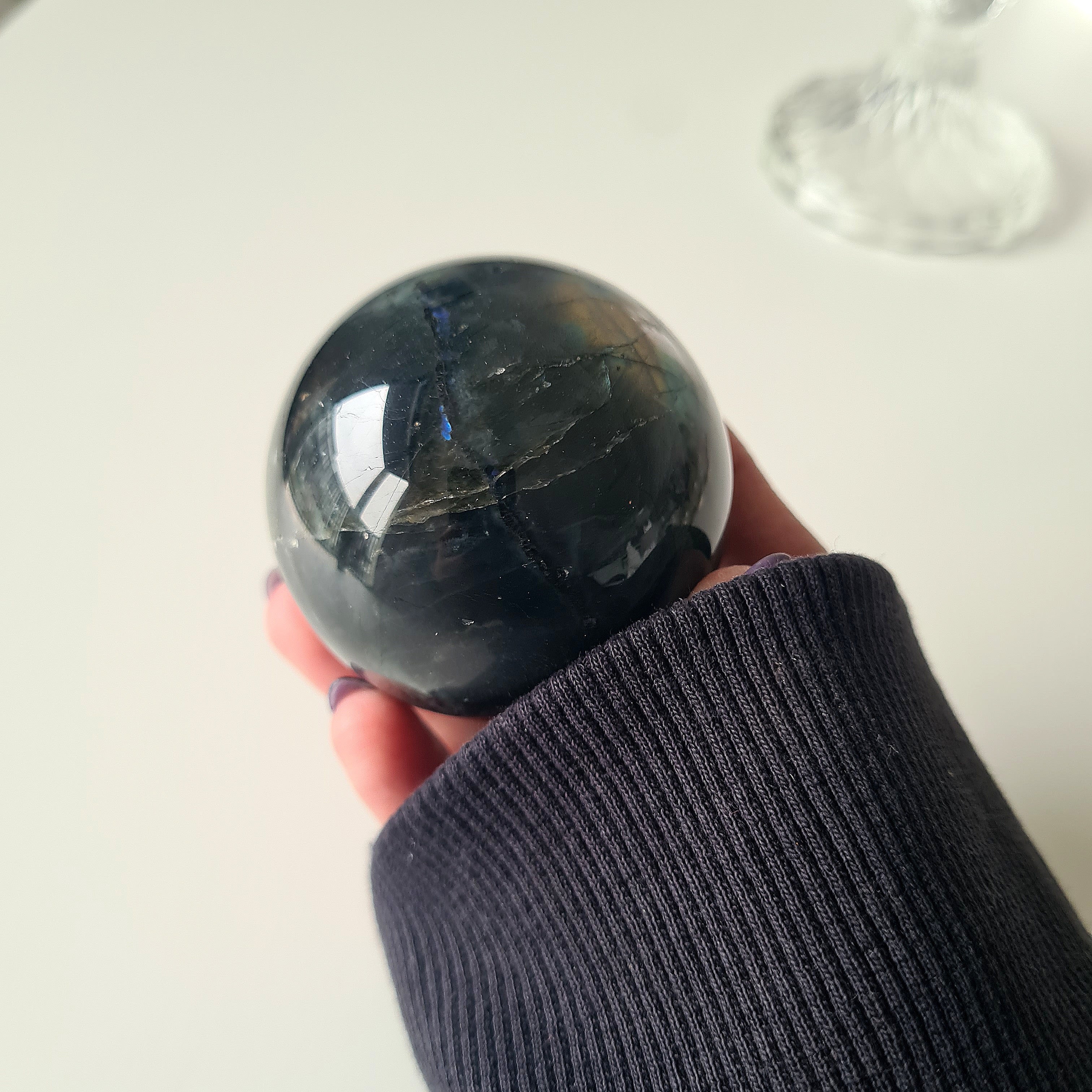 Labradorite Sphere With Stand | B