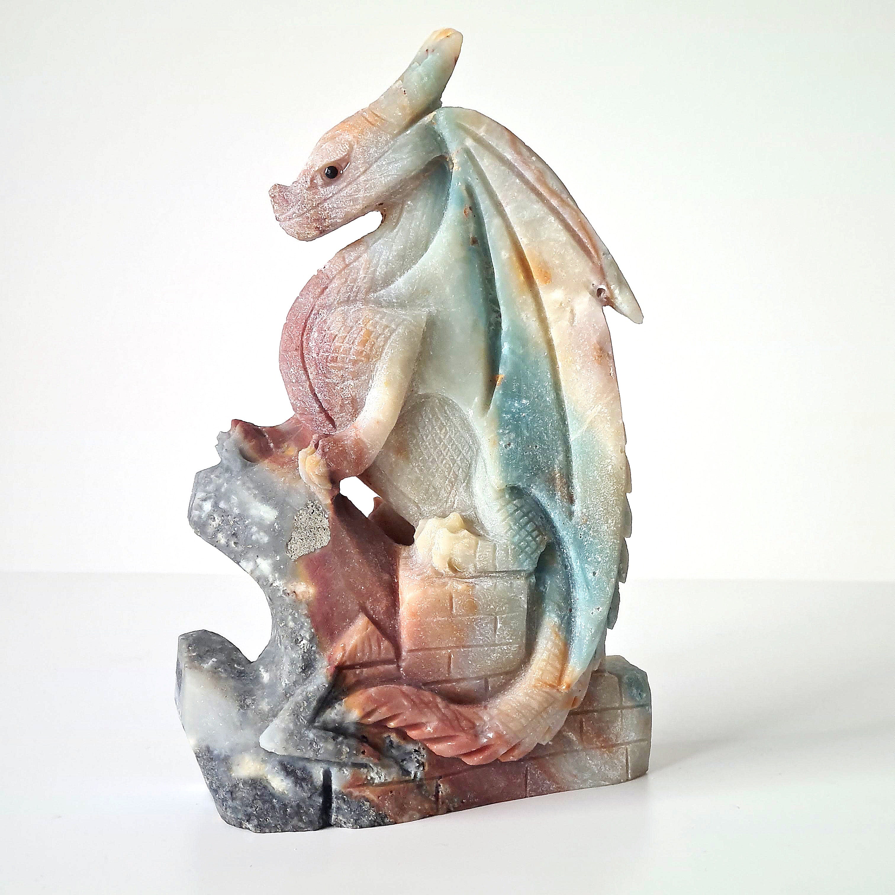 Carribean calcite with pyrite Dragon | 19 cm tall | 1.2 kg