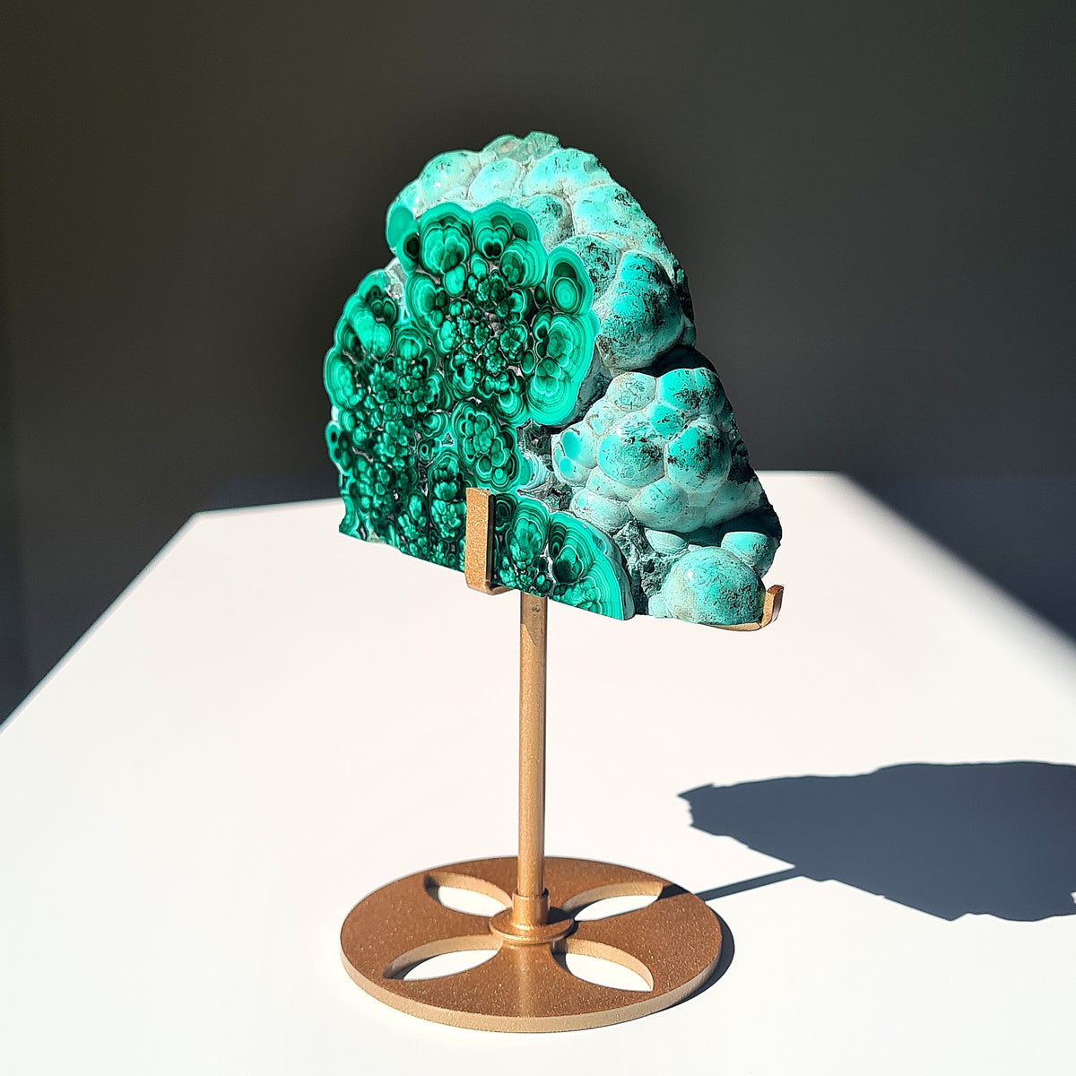 Malachite Crystal Portal | Custom Stand | Piece C