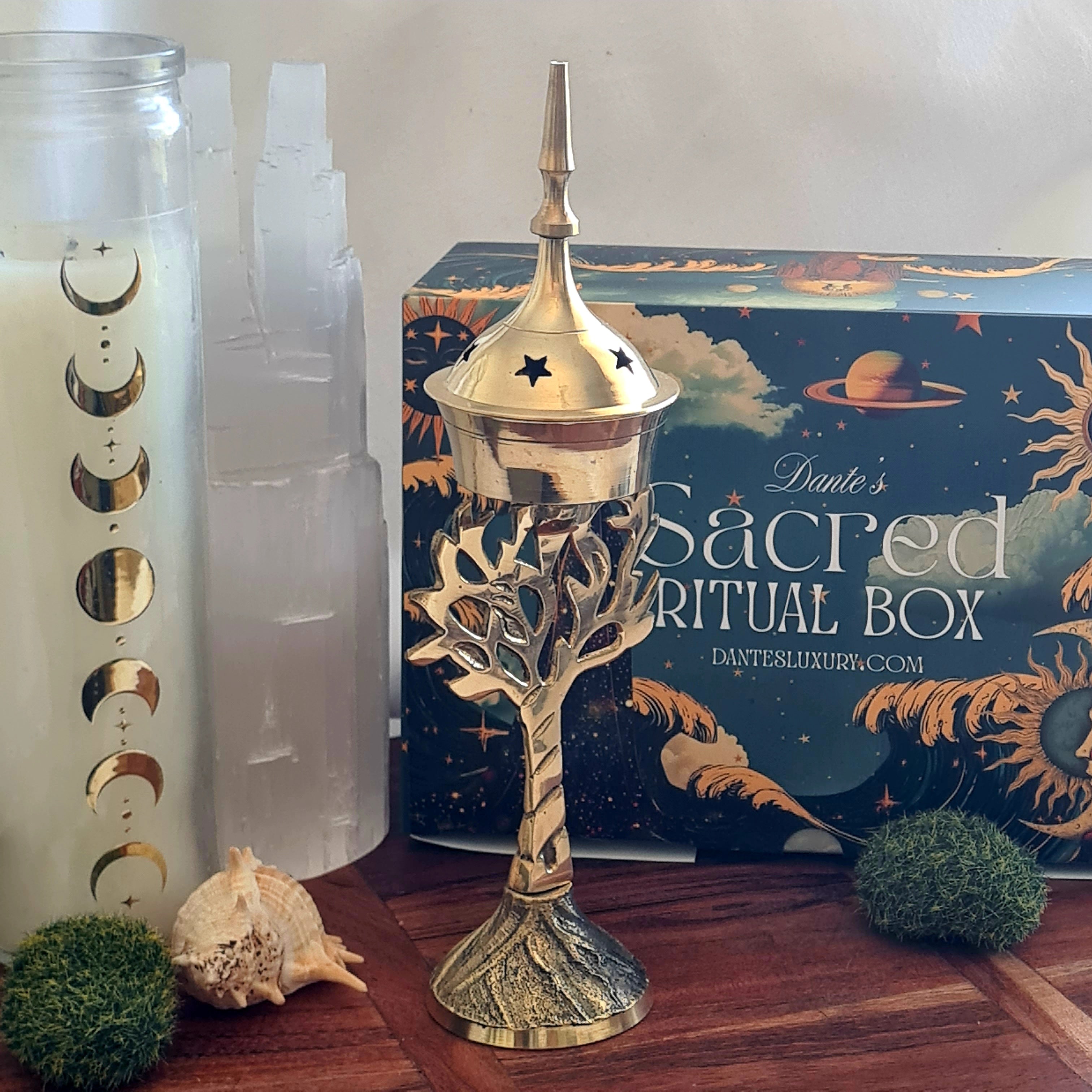 Brass incense cone burner (only fits small size cone)