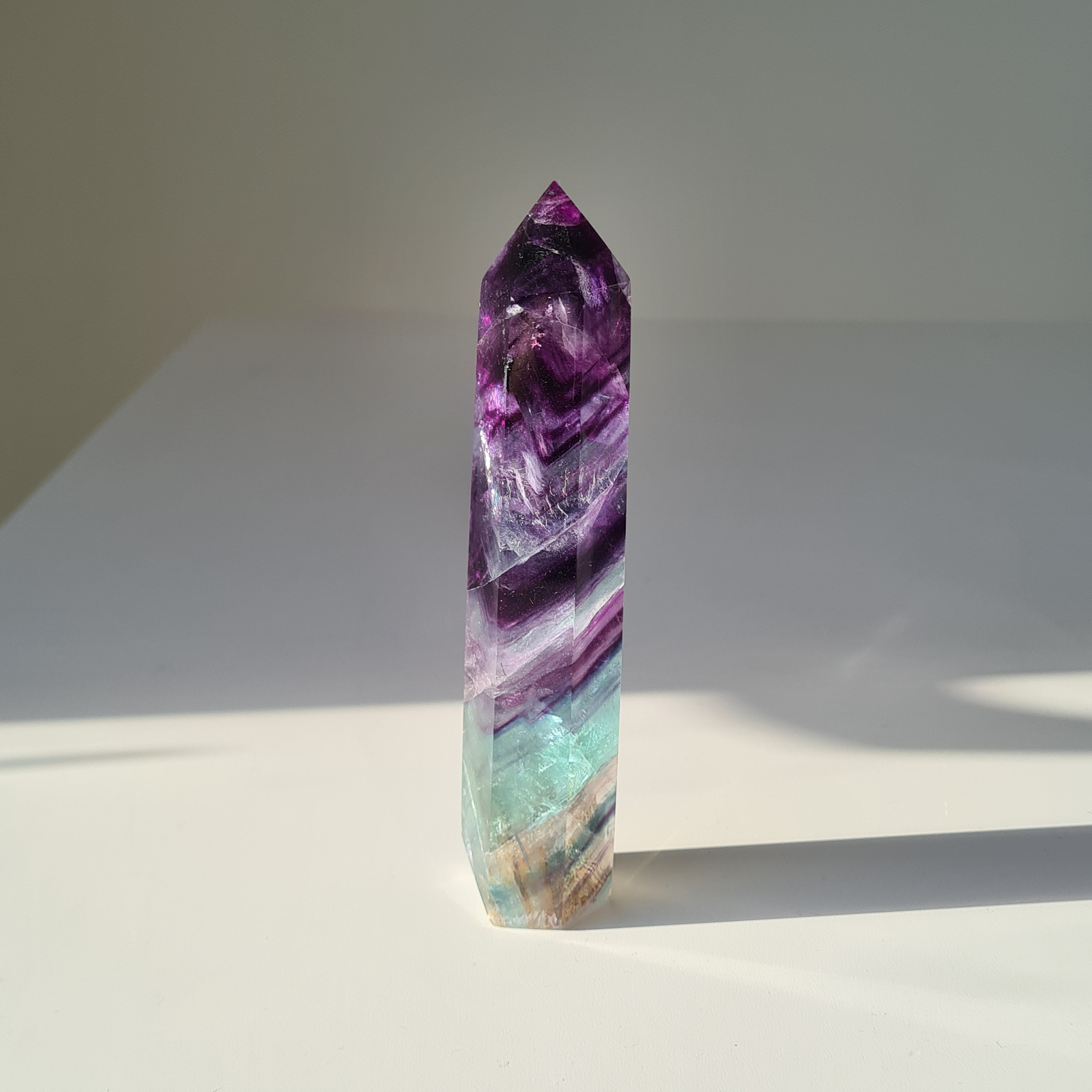 Dreamland Fluorite | f6 | 280 g | 14.5 cm tall | Spinny Bottom
