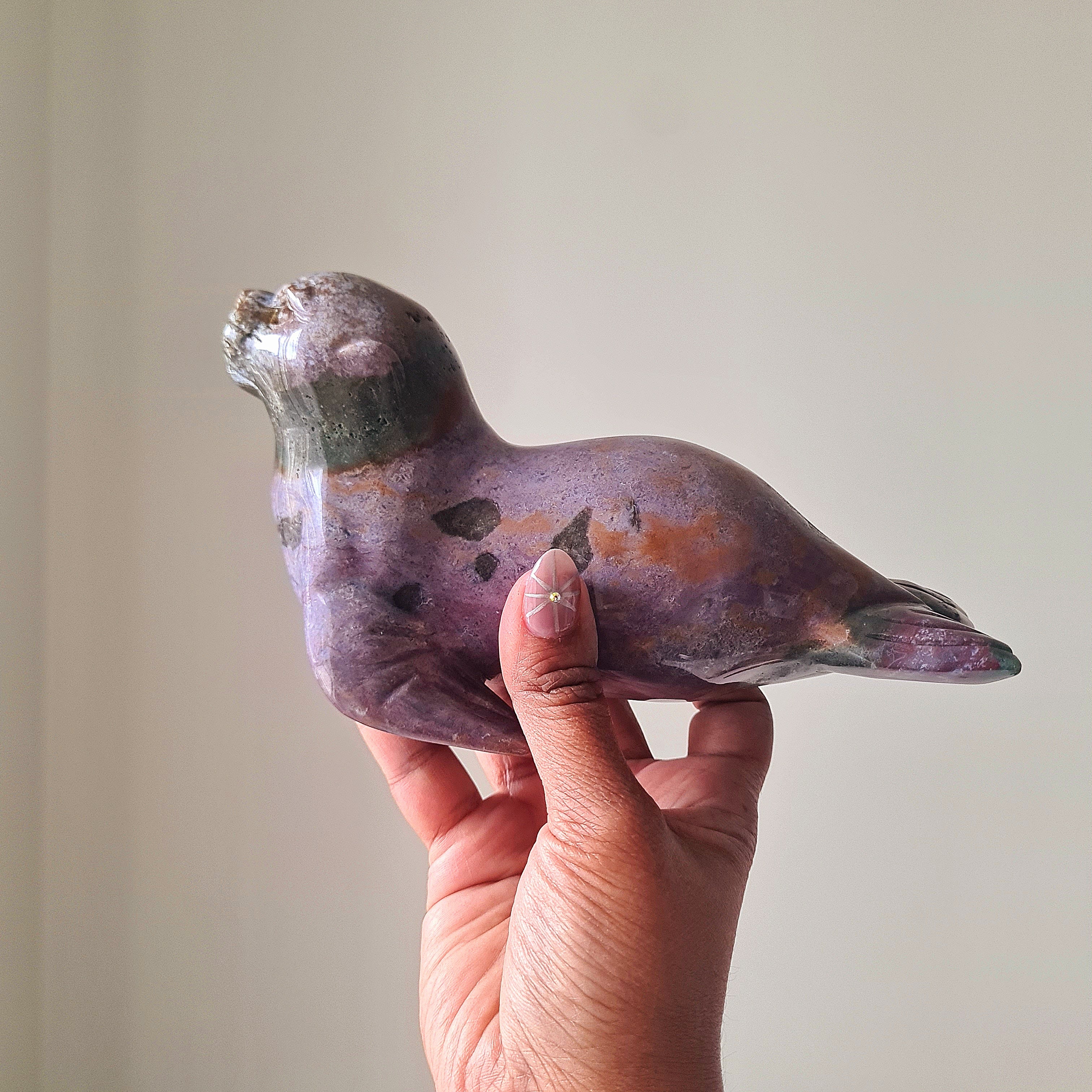 Ocean Jasper Seal Carving 🦭