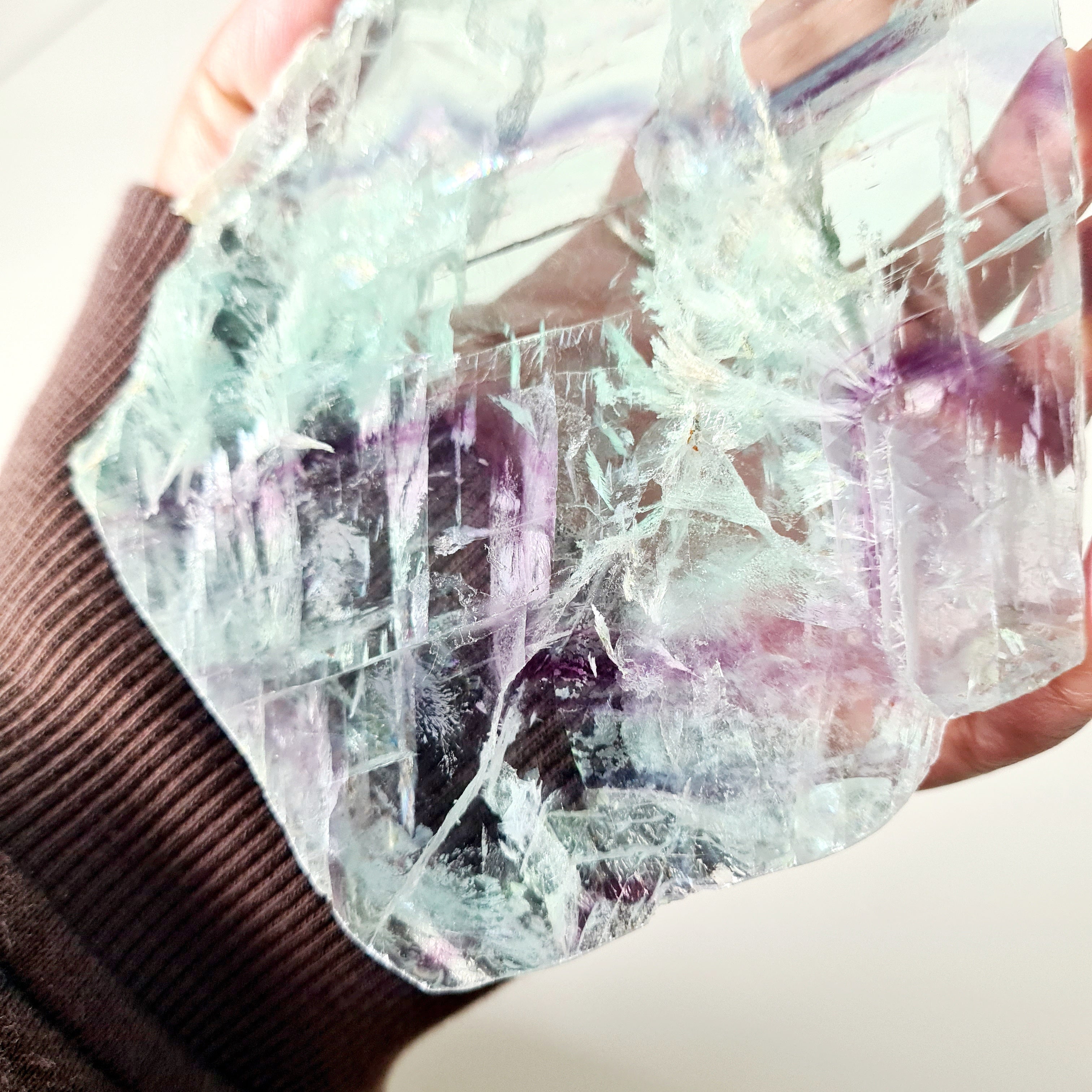 Rainbow Fluorite Dream Portal On Custom Stand | 22 cm tall with stand
