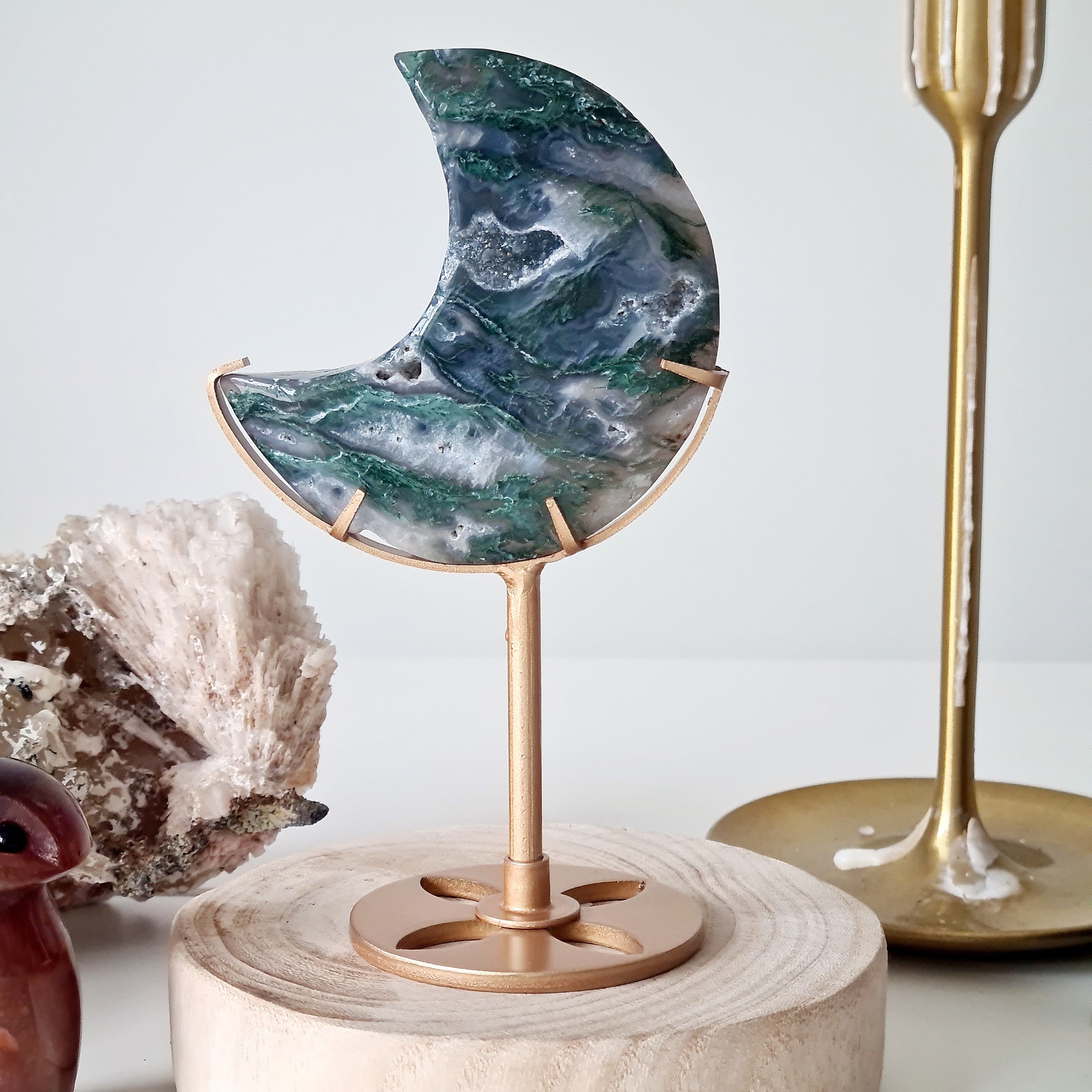 Moss Agate Luna 🌙 | 7 | 8 cm