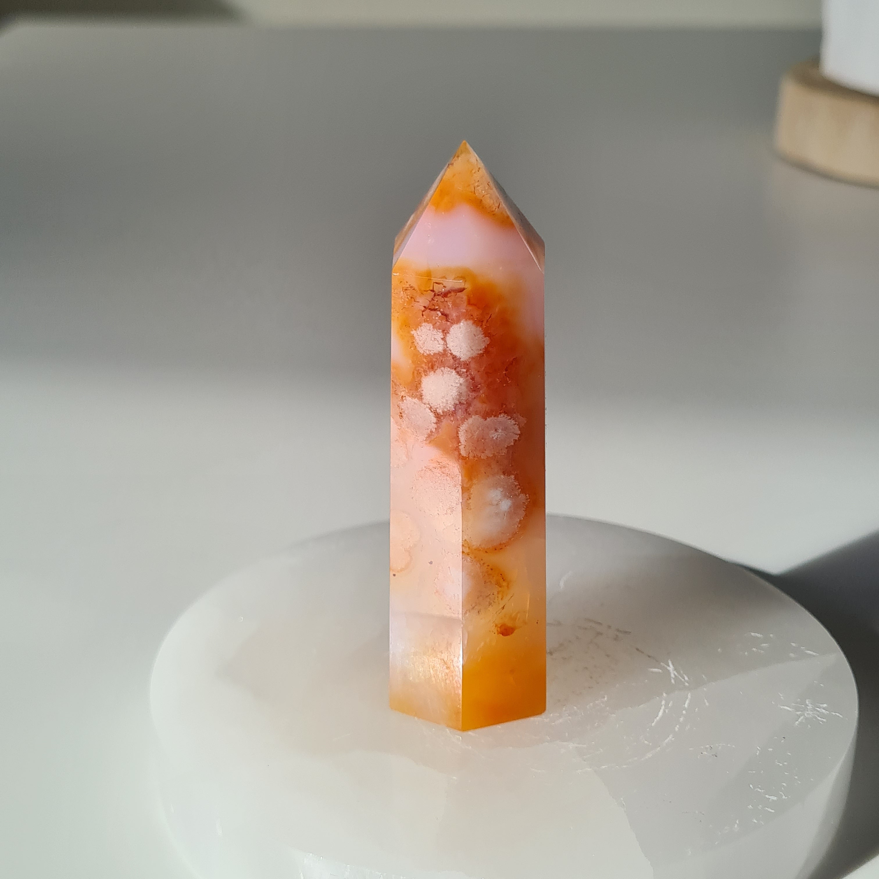 Flower Agate Point | D | 7.8 cm tall