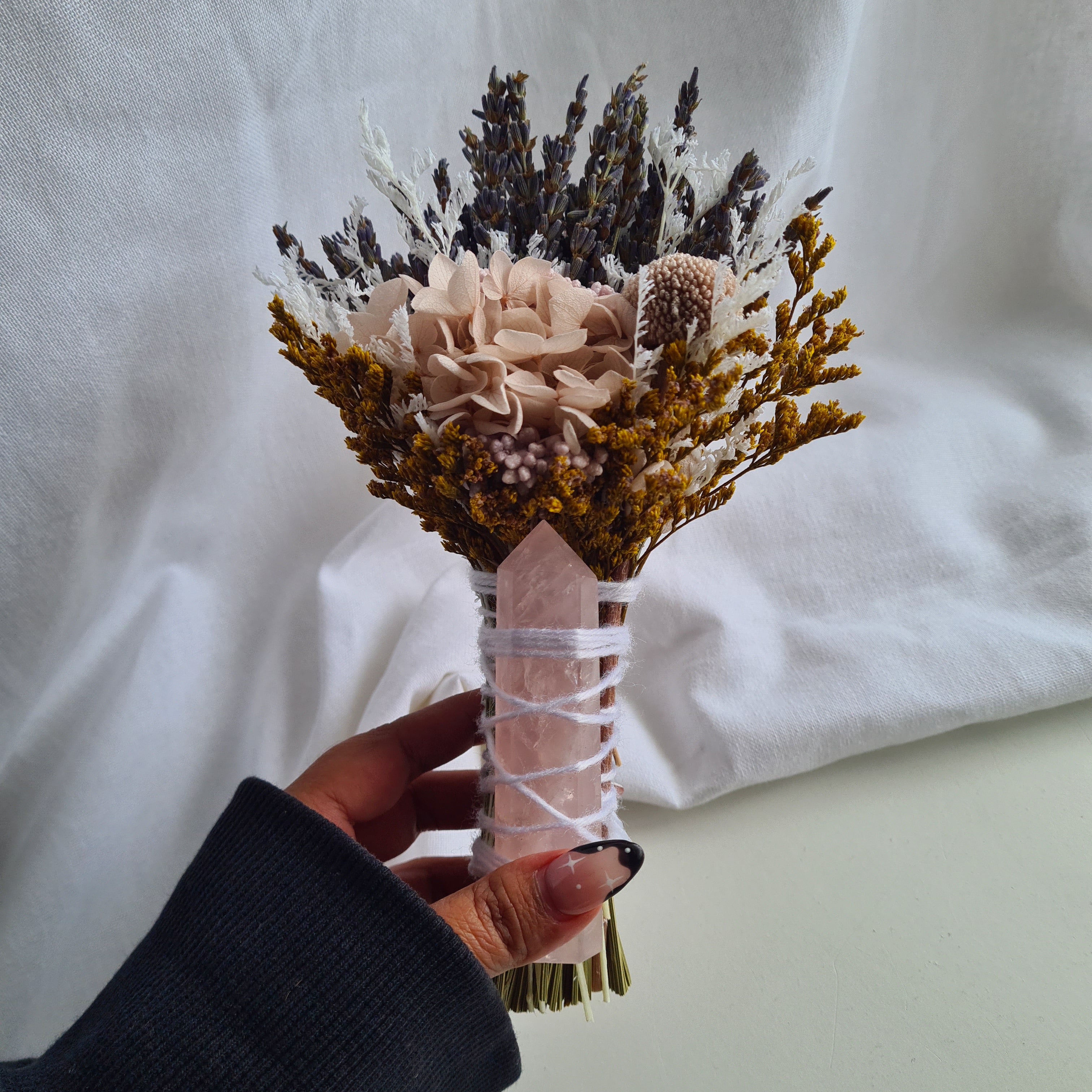 Heart Healing | Rose Quartz Flower Wand | 1 piece