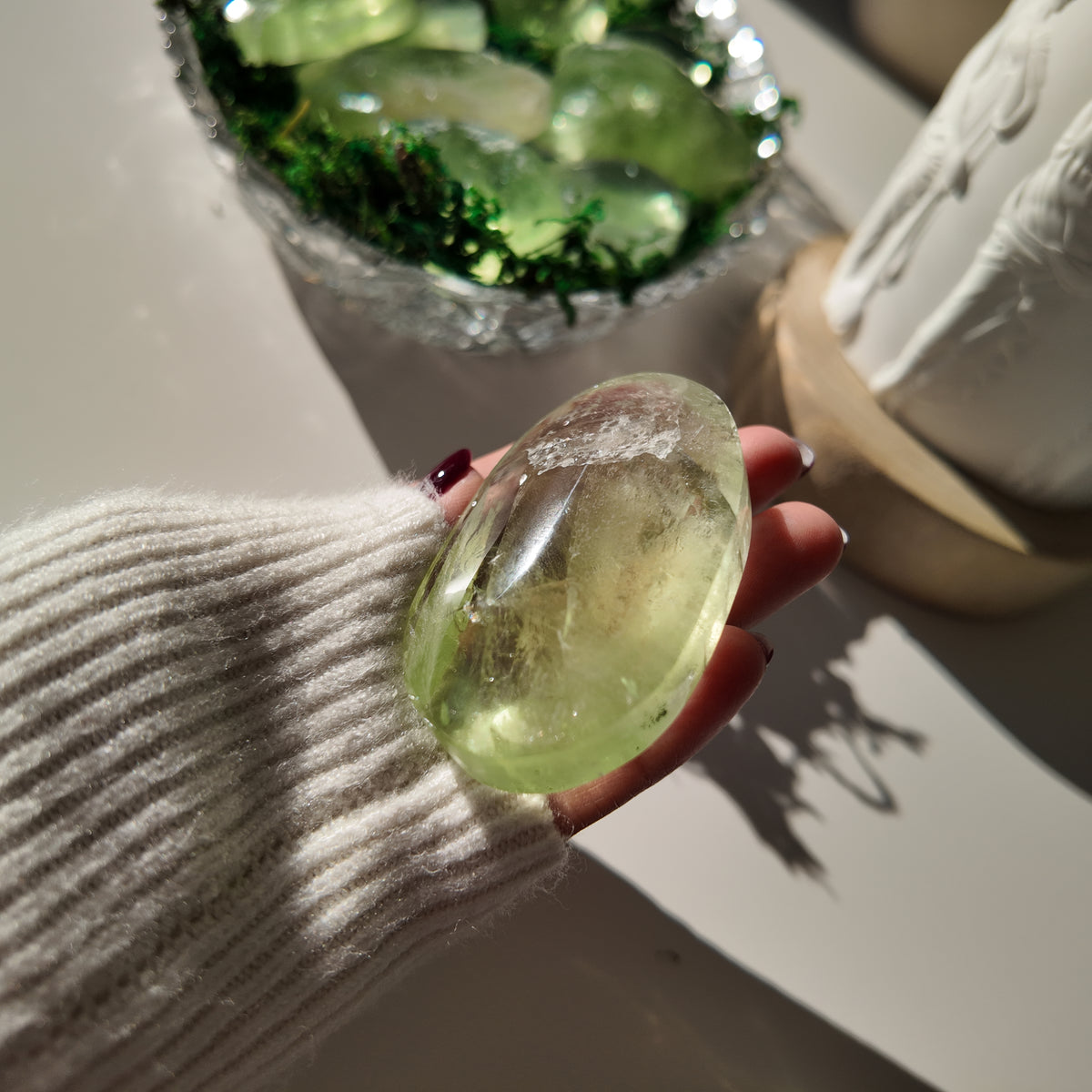 Green Fluorite Pocket Stone | H | 6.1 cm | Focus & Zen
