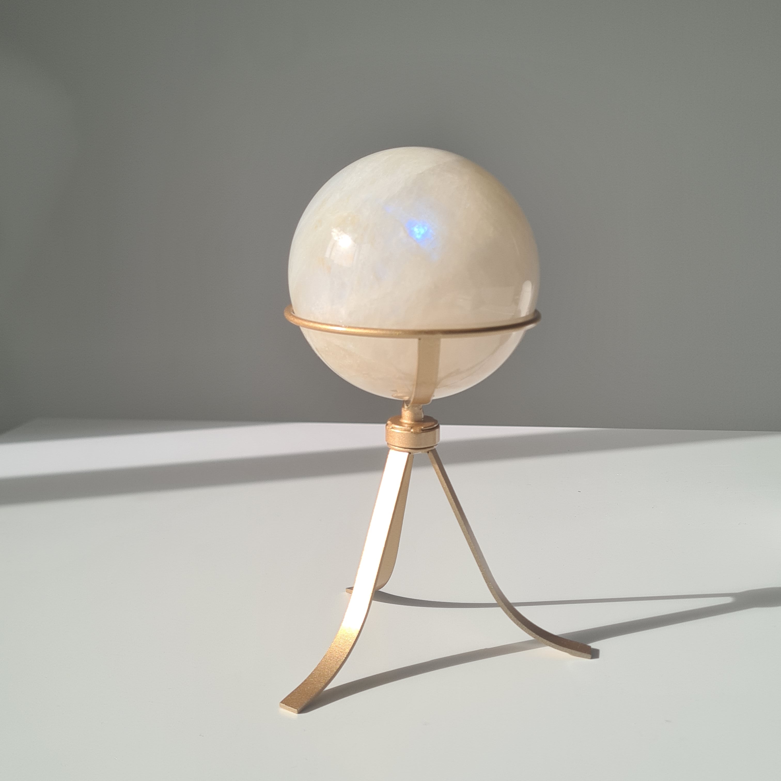 Moonstone Sphere with Blue Flash on custom stand  ✨ | B | Appx 800 g
