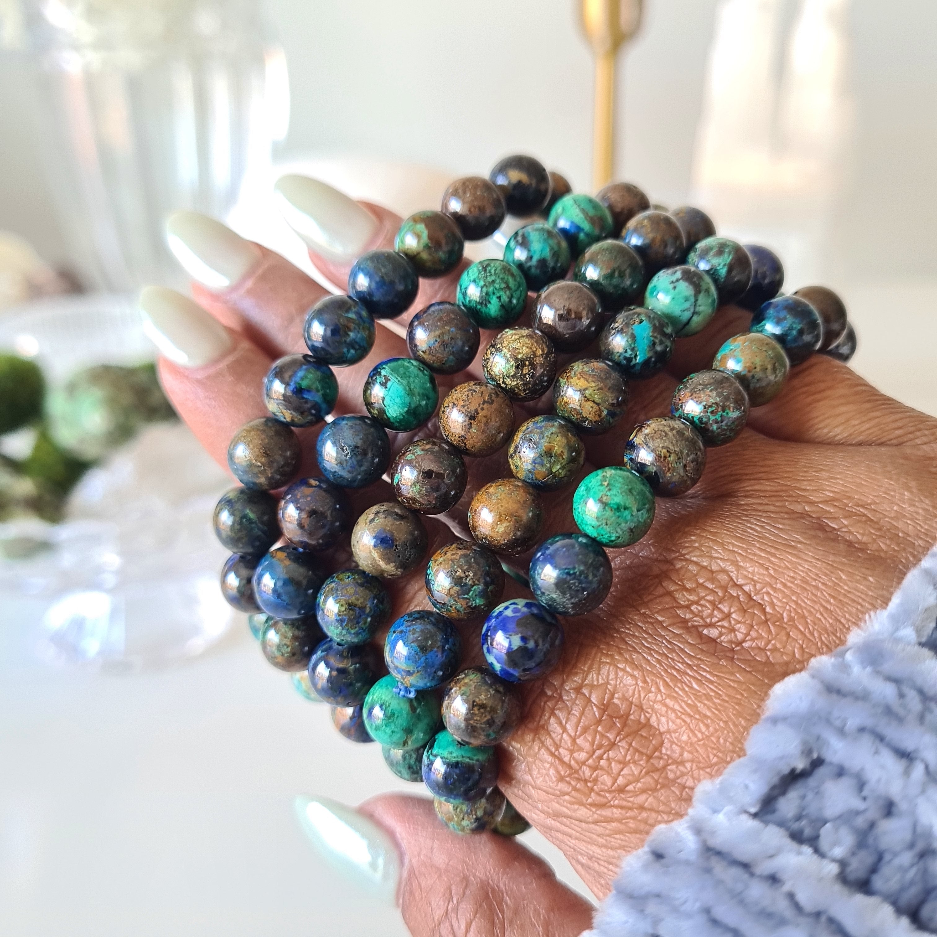 Chrysocolla + Azurite + Malachite Bracelet  | 1 Piece