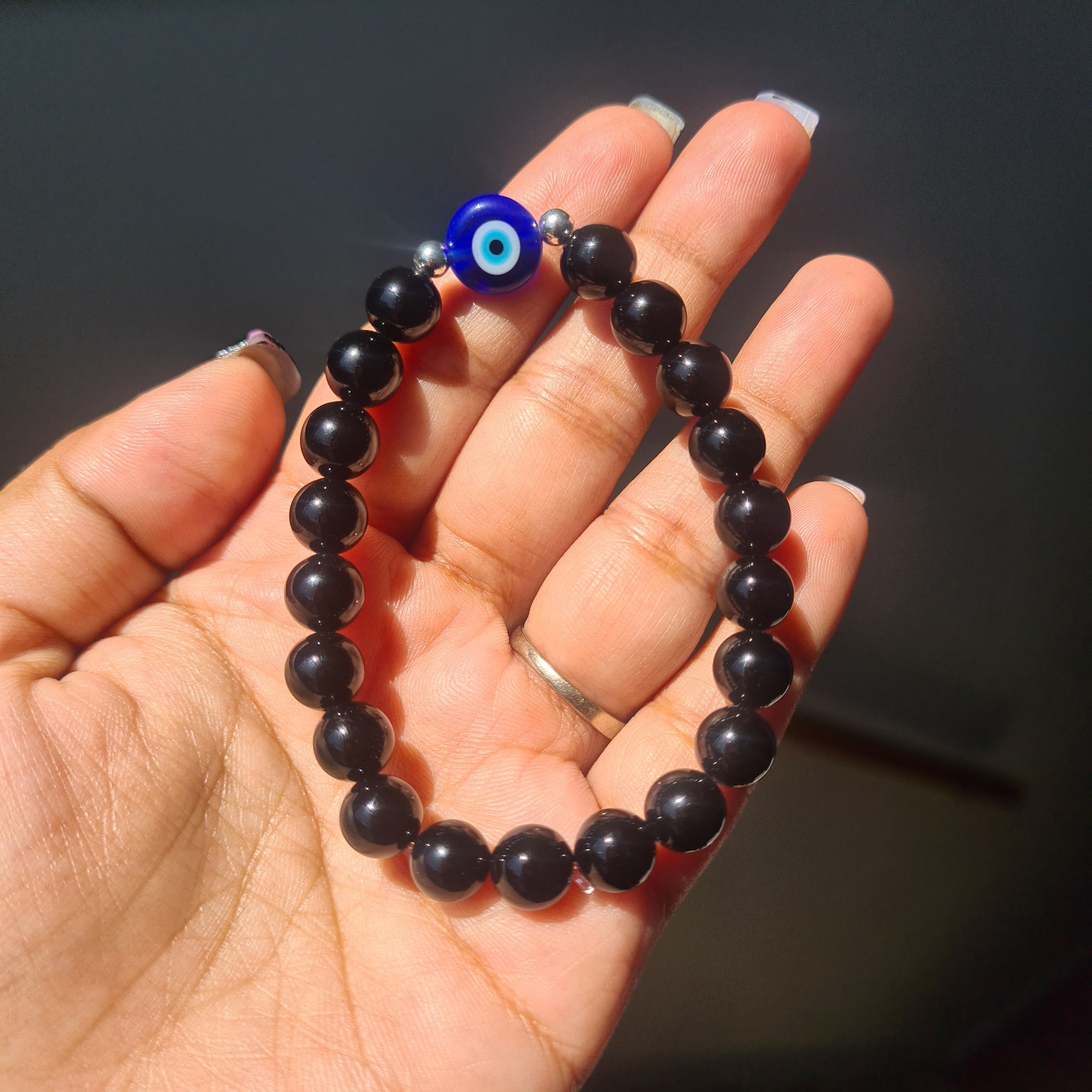 Black Onyx 'Evil Eye' Bracelet