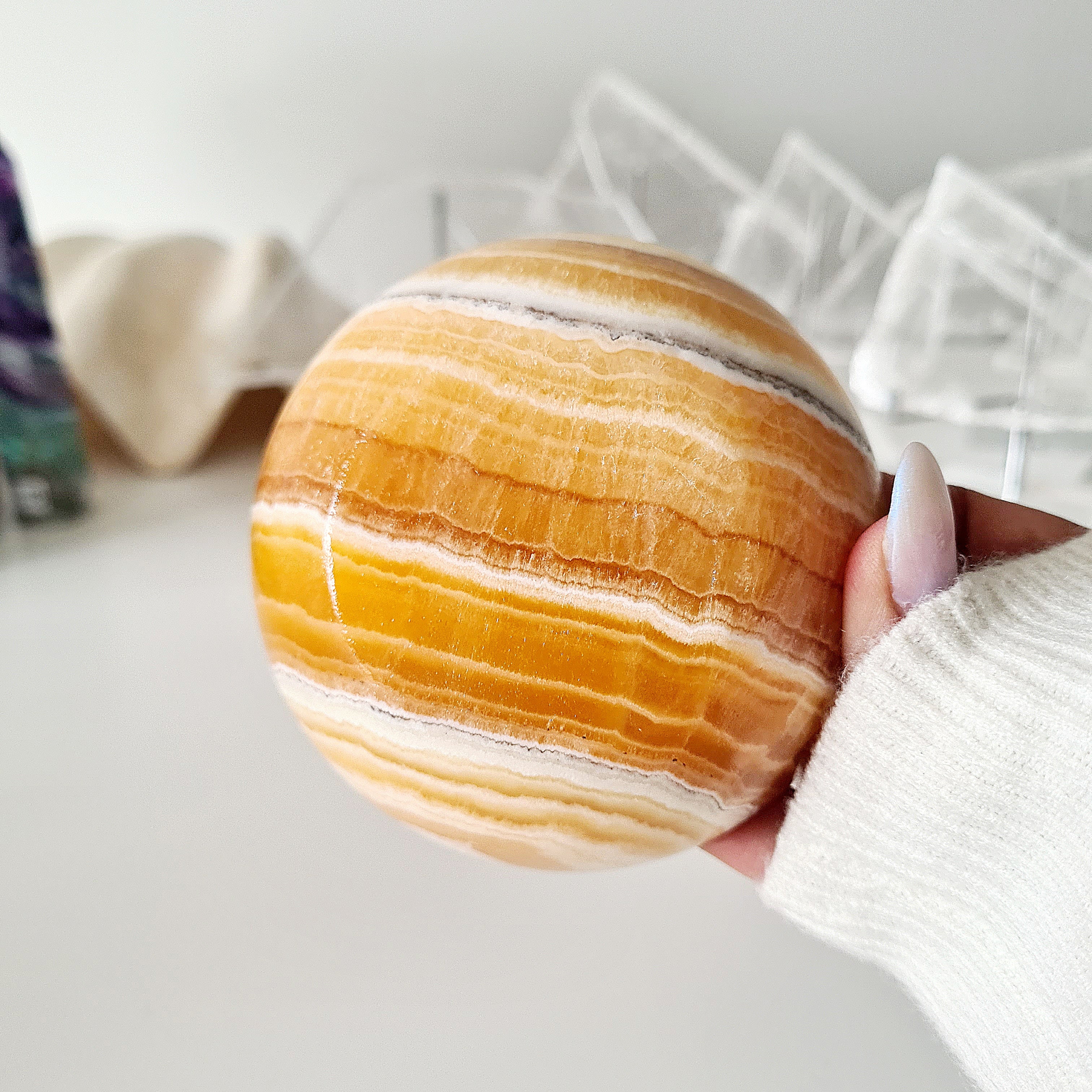 Orange Calcite Crystal Bowl | 285 g