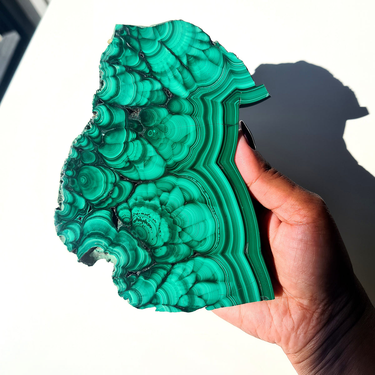 Malachite Crystal Portal | Custom Stand | Piece B