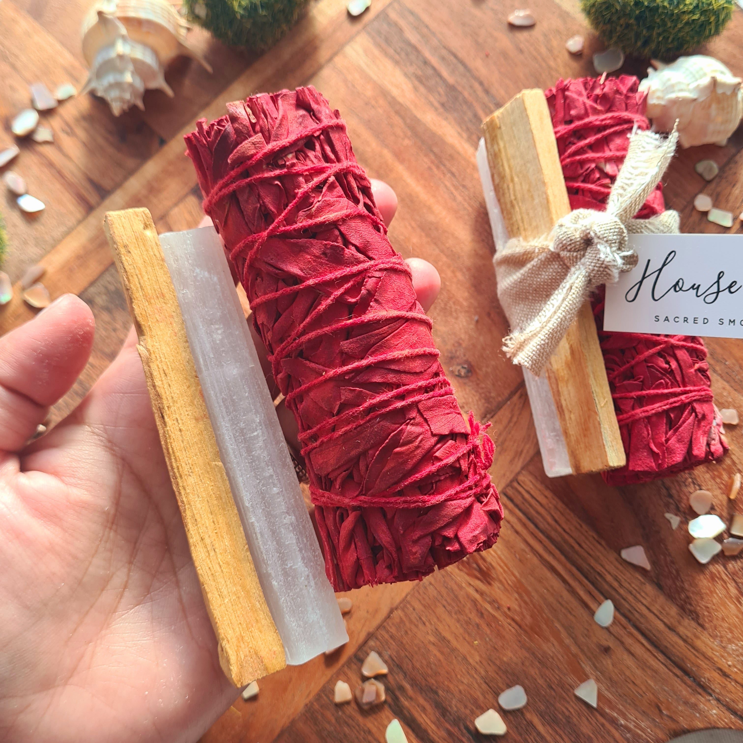 House Clearing Protection Kit | Palo Santo, Dragons Blood Cleansing Wand & Selenite