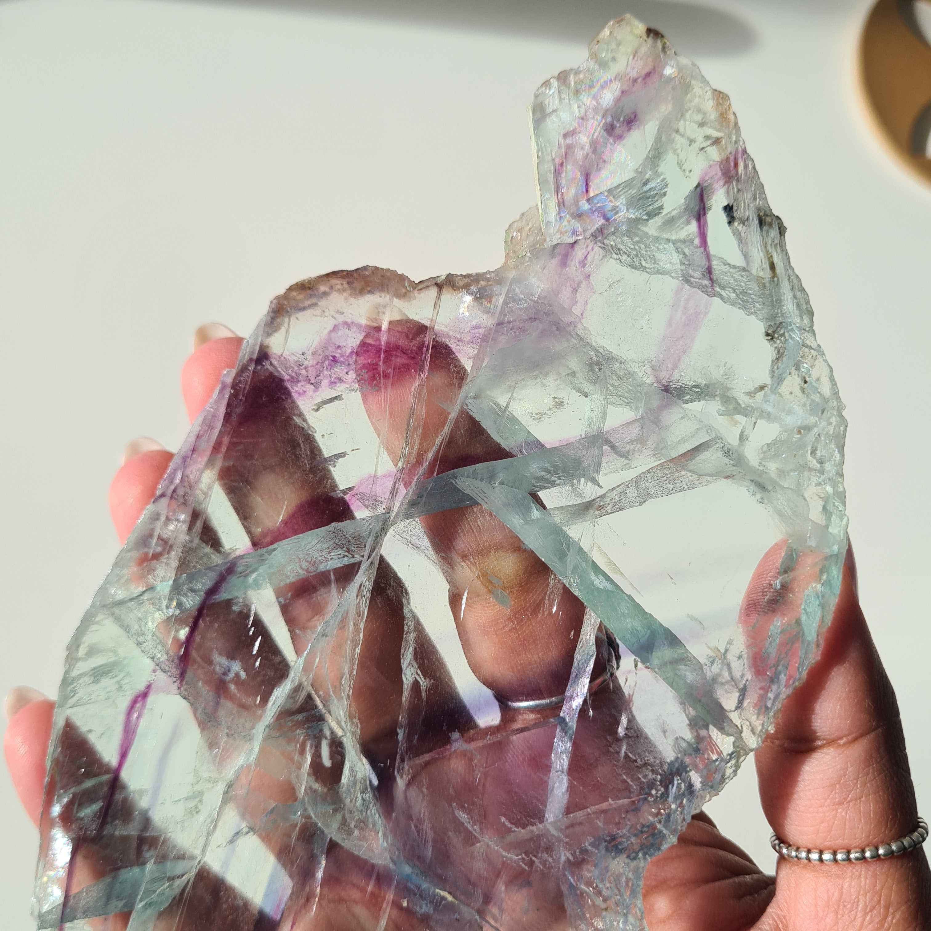 Fluorite Dream Portal On Custom Stand | 25 cm tall with stand