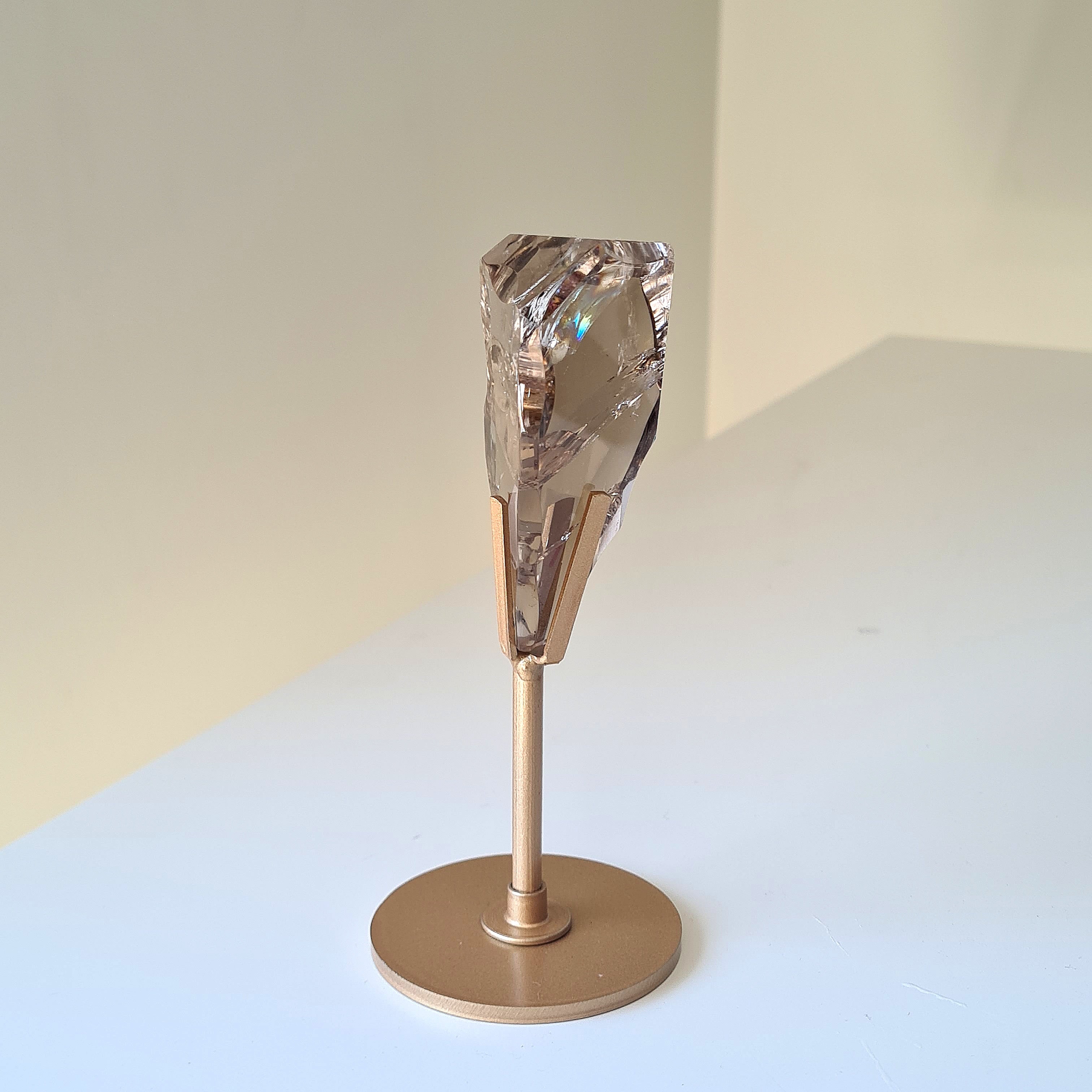 Gemmy Smokey Quartz on Custom Stand | Appx 7.8 cm gem