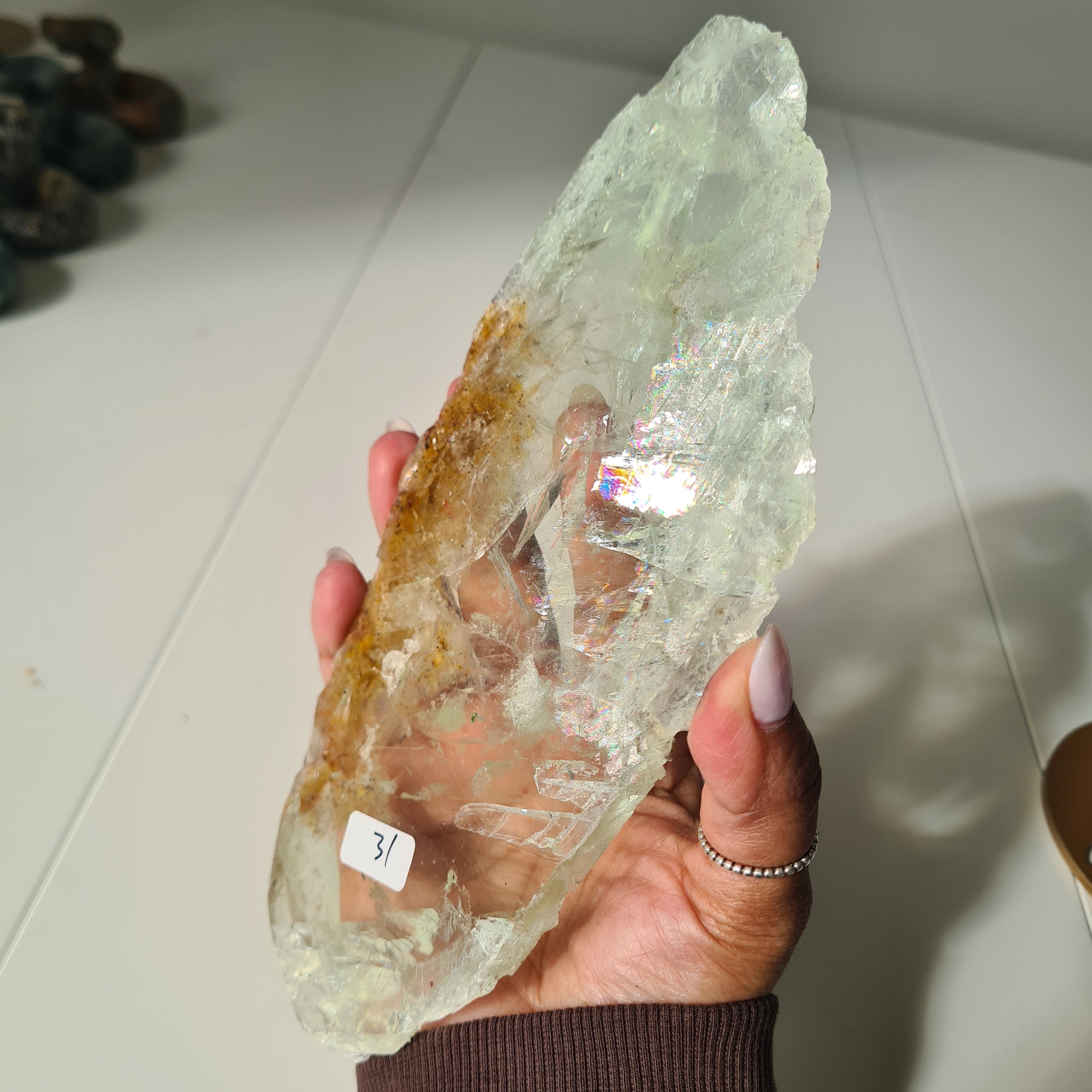 Frozen Lake of Dreams Fluorite Portal on Stand | 29.5 cm with stand