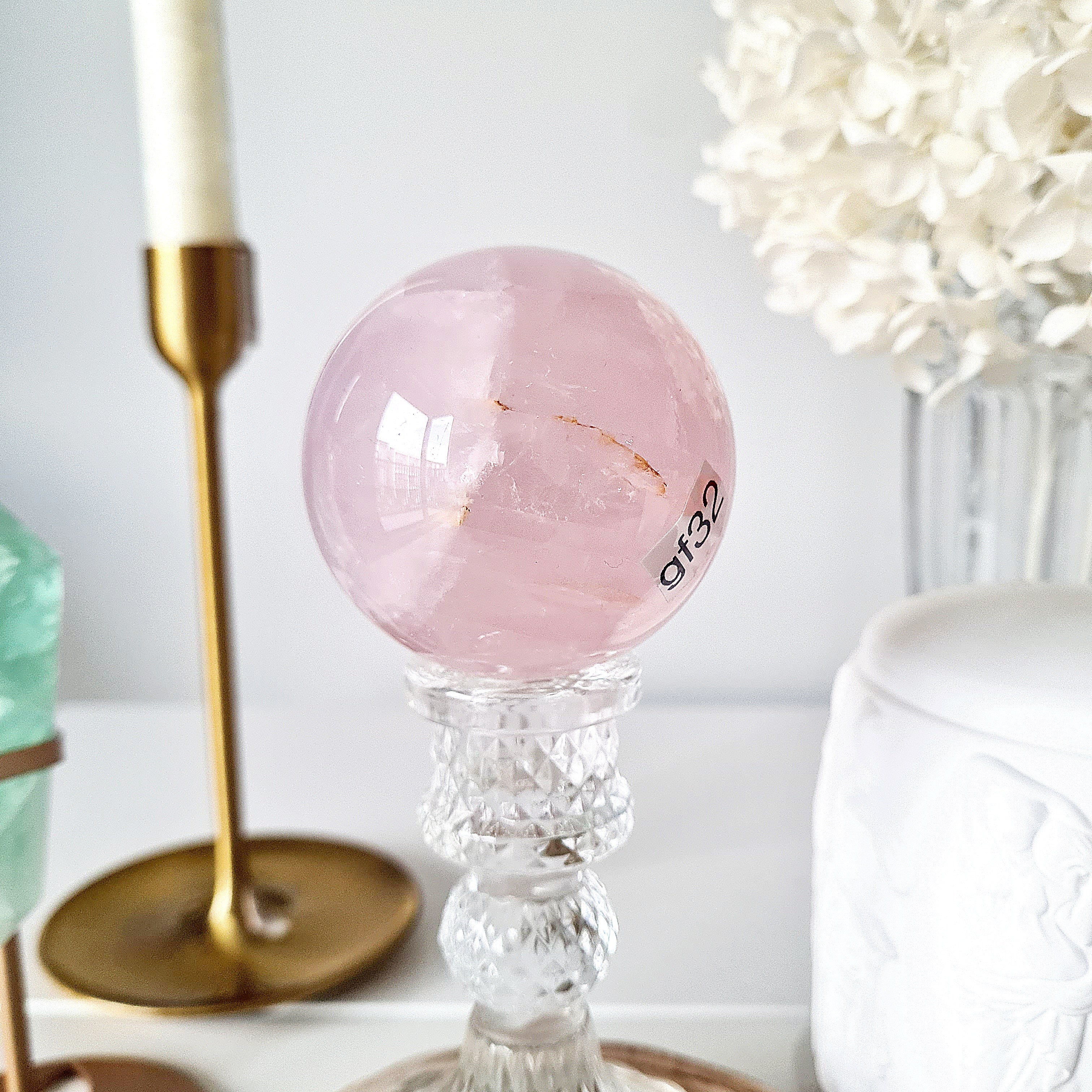 Rose Quartz | Crystal Orb with stand | 339 g