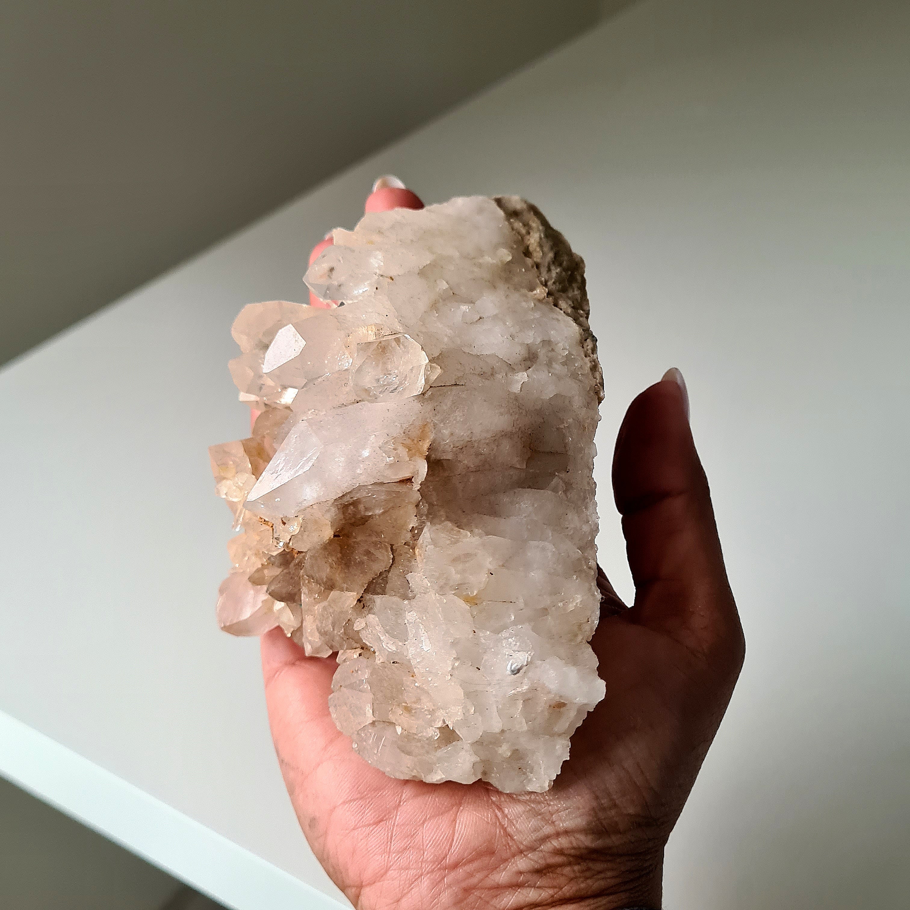 Earthy Clear Quartz Cluster | A