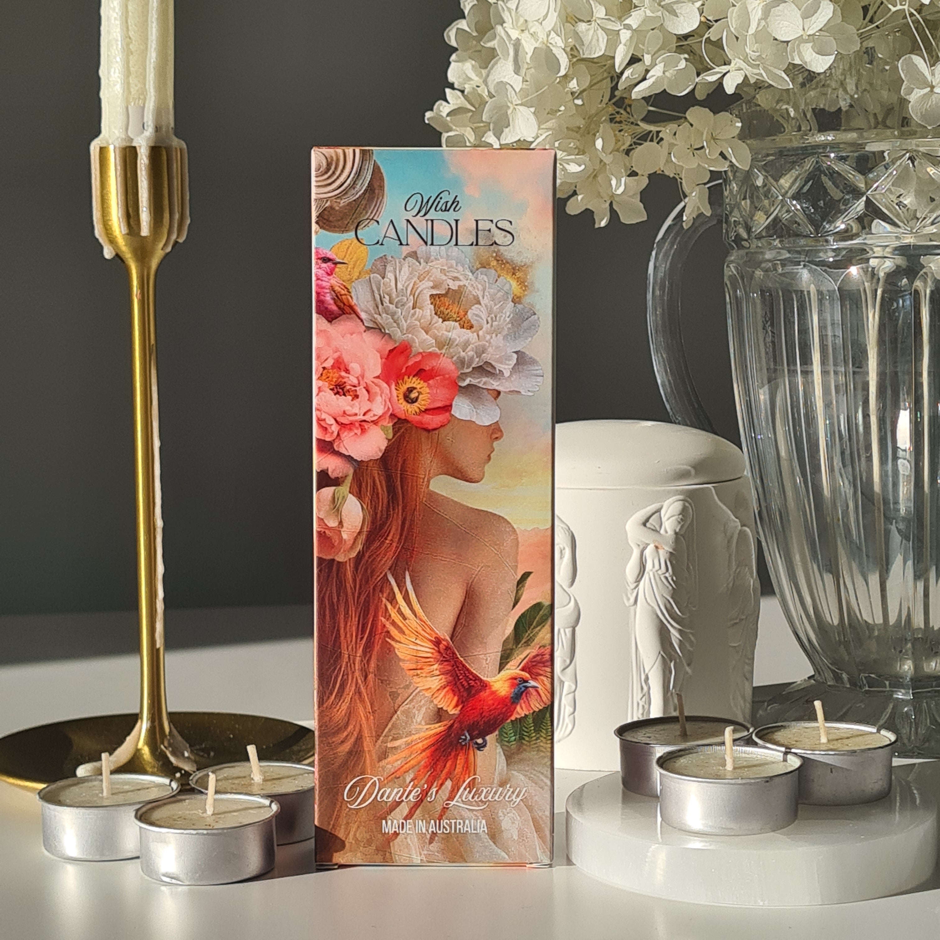 Wish Candles | Sage+Sandalwood | 6 Tea Lights