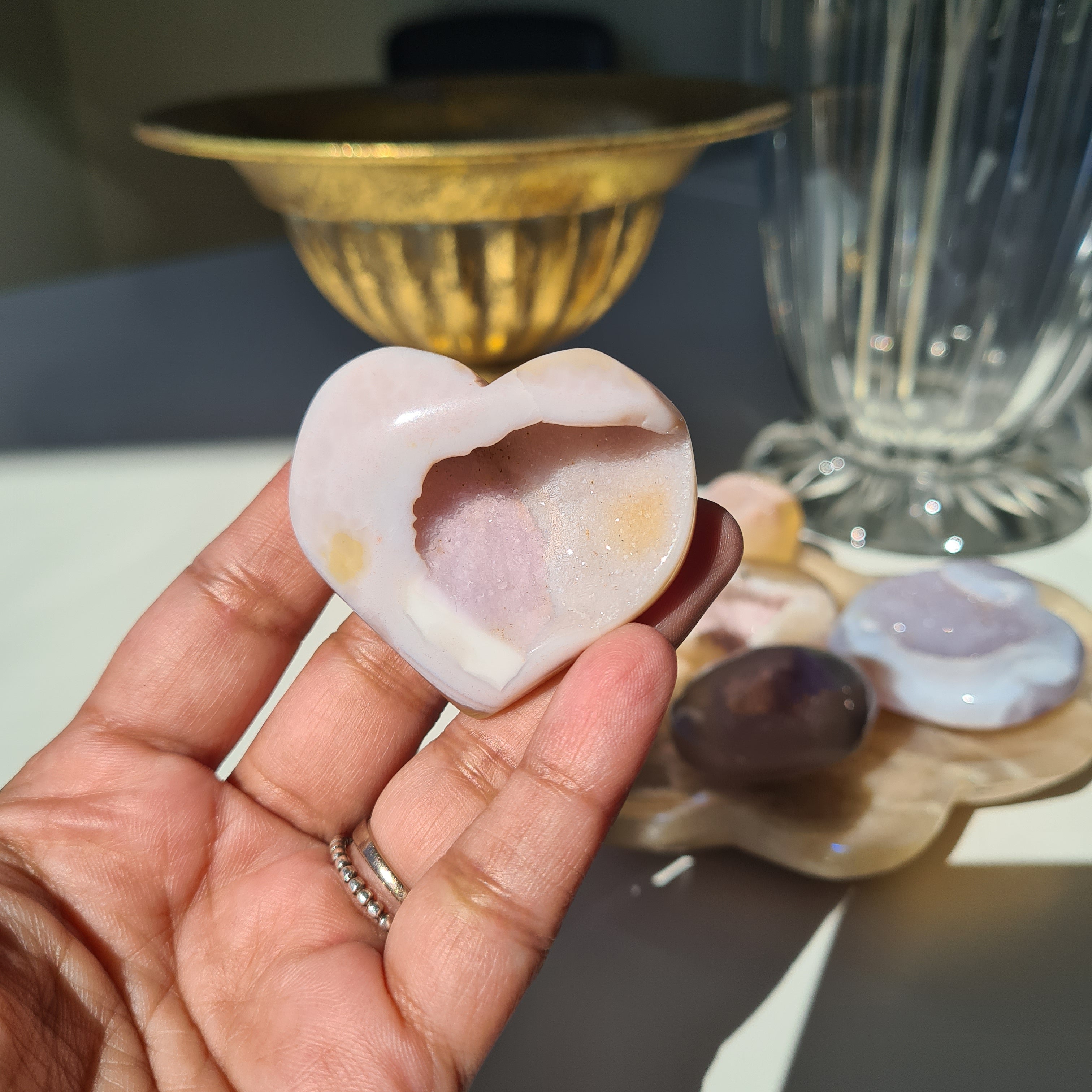 Druzy Agate Heart