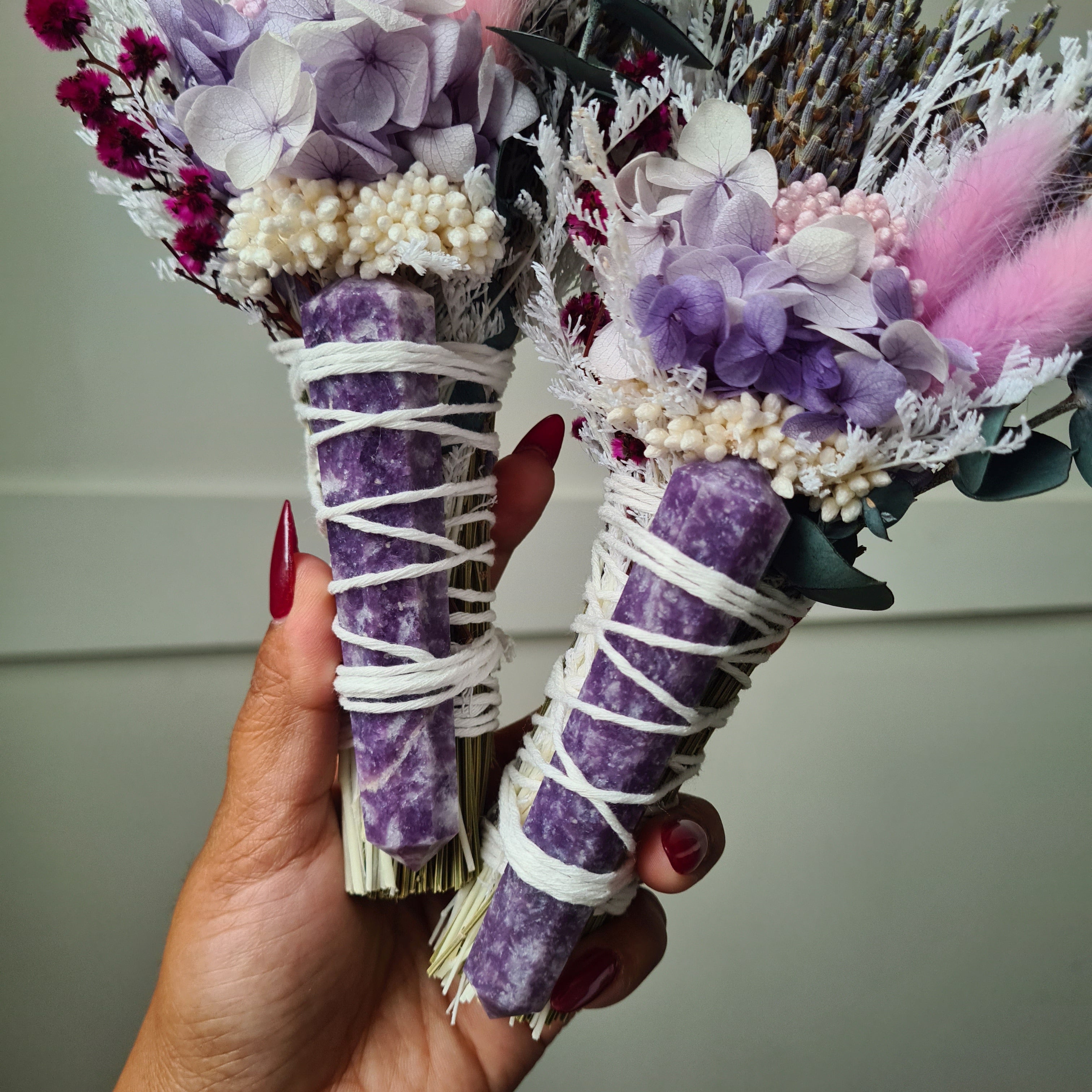 New Beginnings | Lepidolite  Flower Wand | 1 Piece