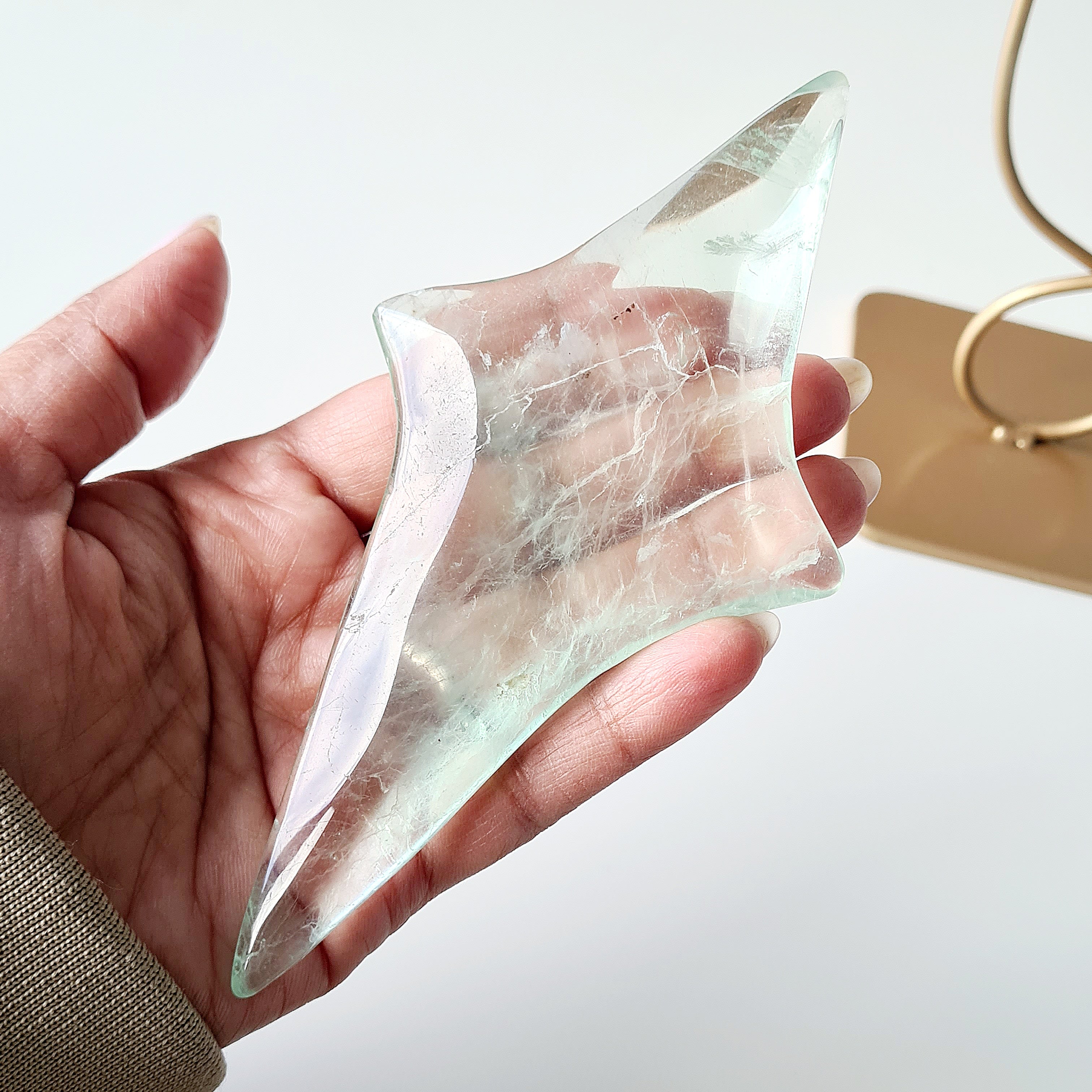 Fairytale Fluorite Stars 🌟 On Stand | Apple Green in naked eyes | Appx 28 cm tall with stand