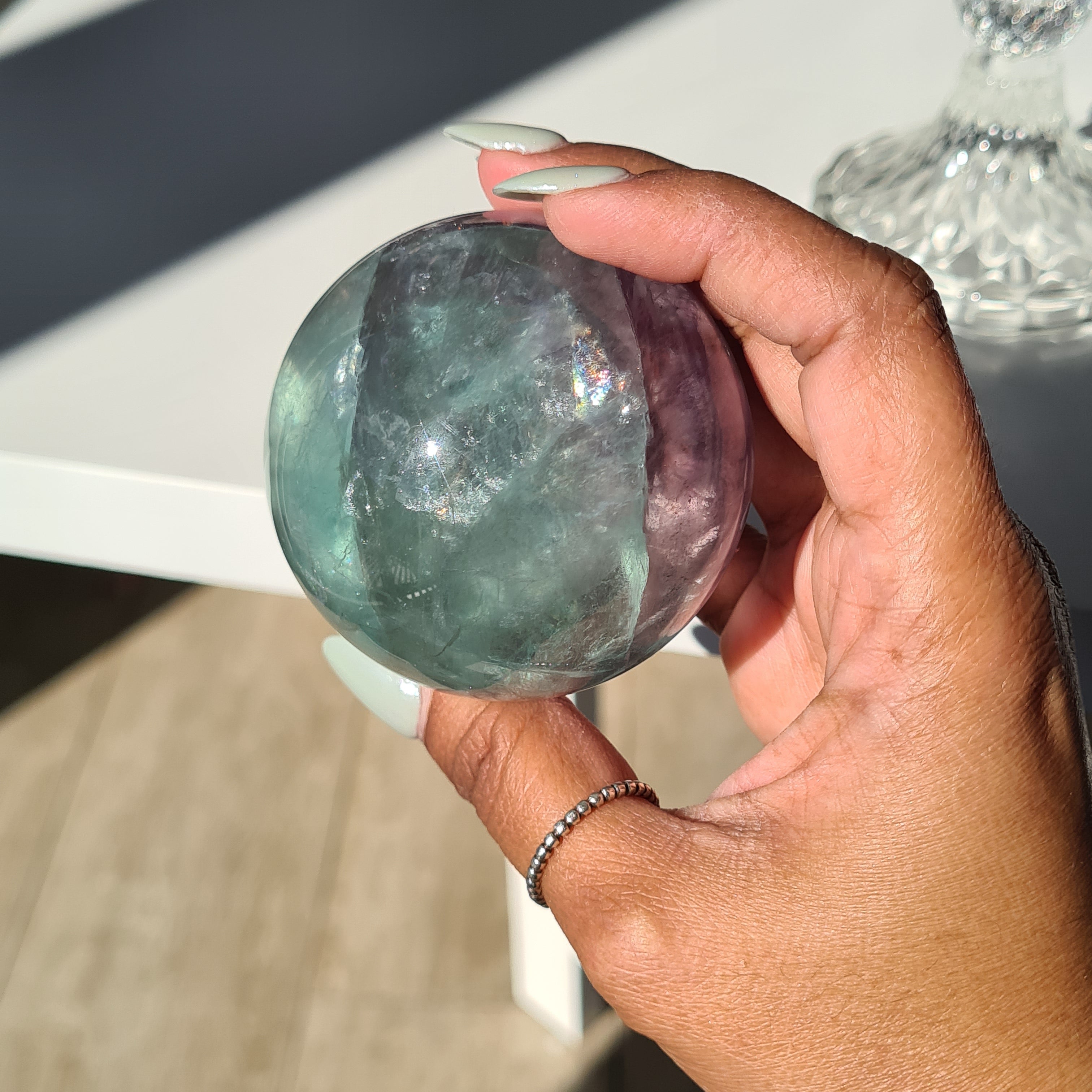 Fluorite Crystal Sphere with stand | C | 345 g