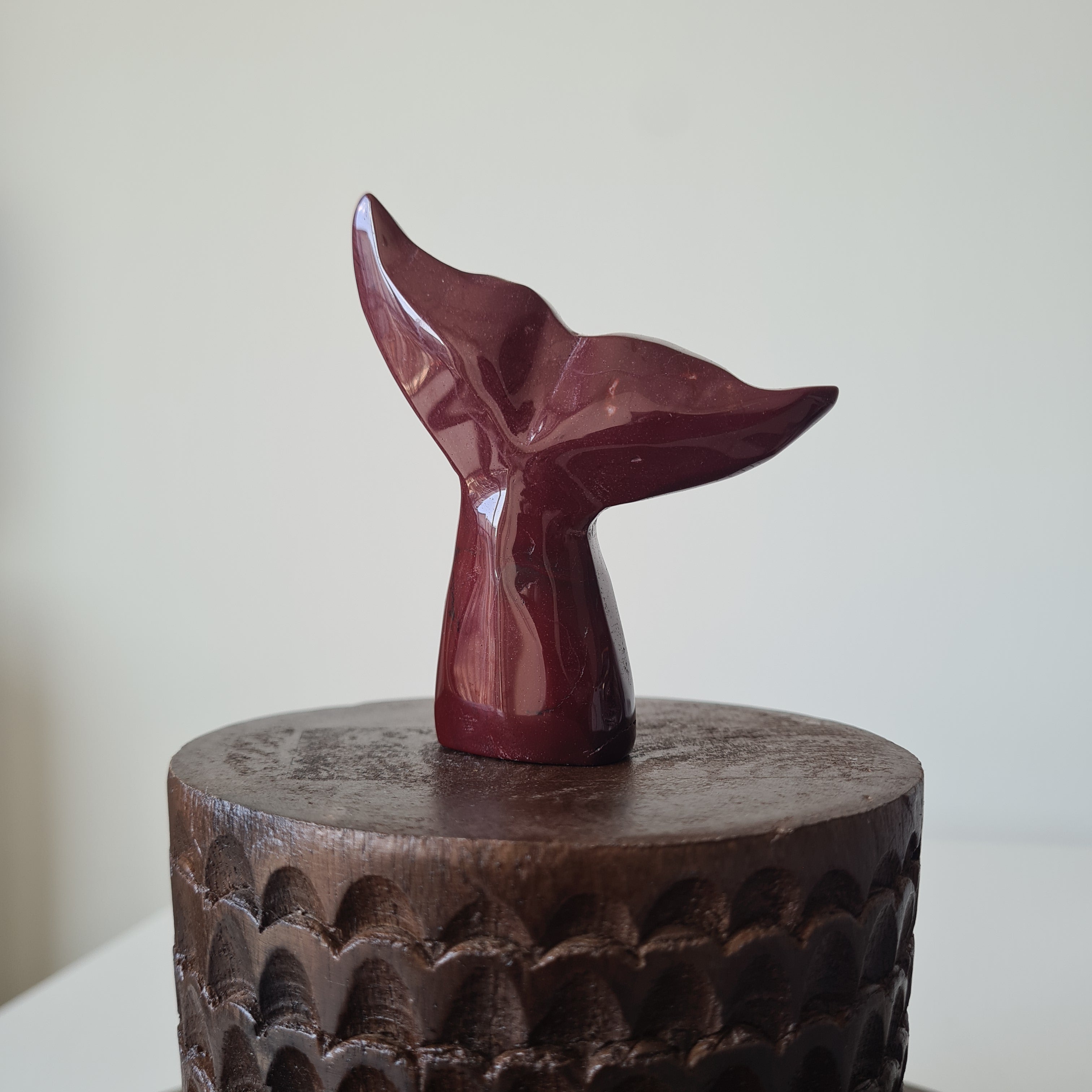 Mookaite Jasper Mermaid Tail | Red