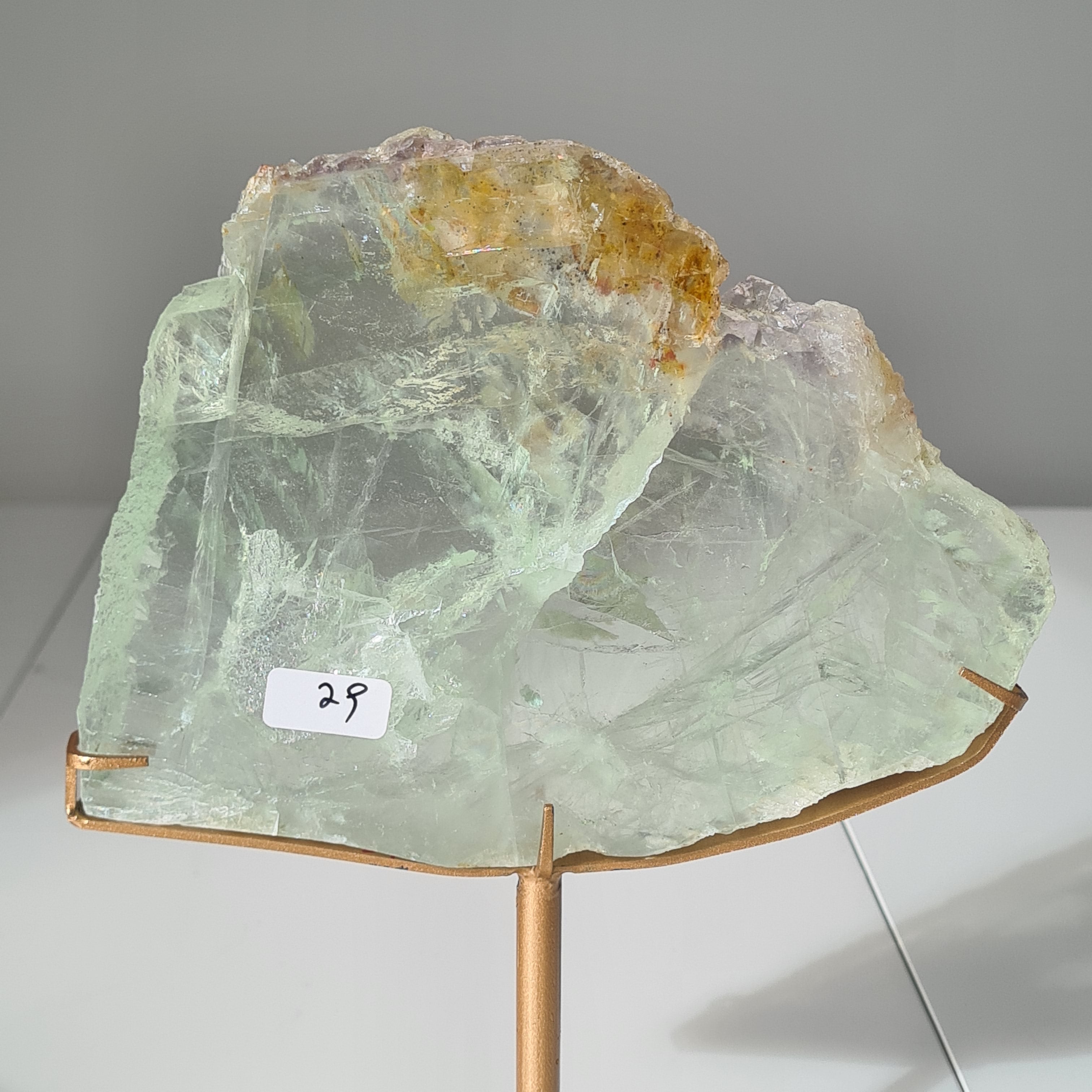 Frozen Lake of Dreams Fluorite Portal on Stand | 21 cm with stand