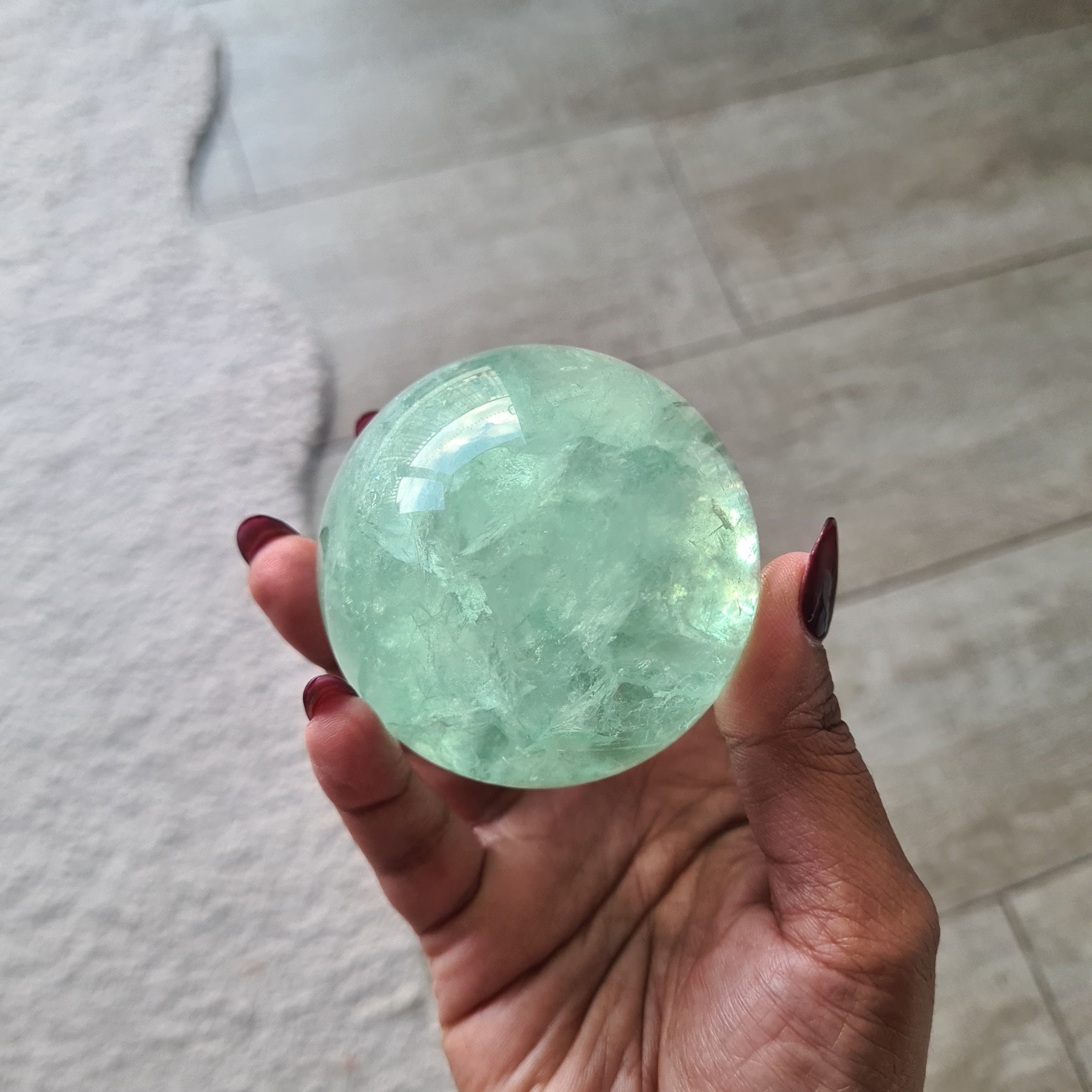 Blue Lake Fluorite with stand  | C |  423 g