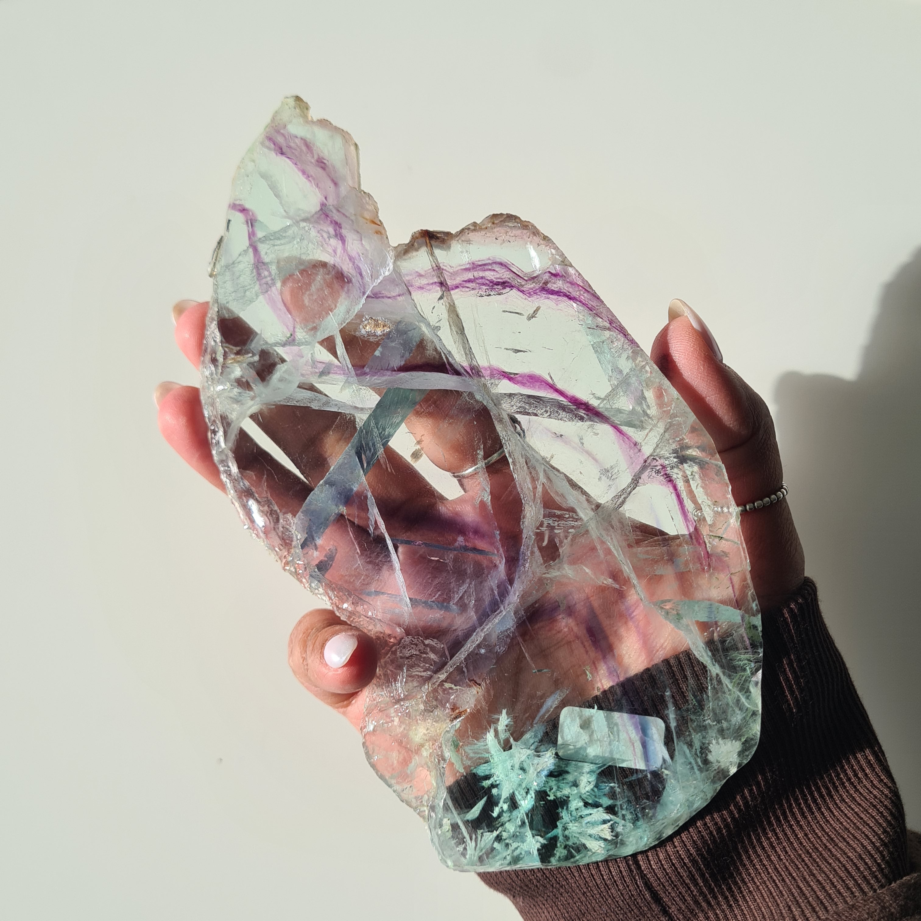 Fluorite Dream Portal On Custom Stand | 25 cm tall with stand