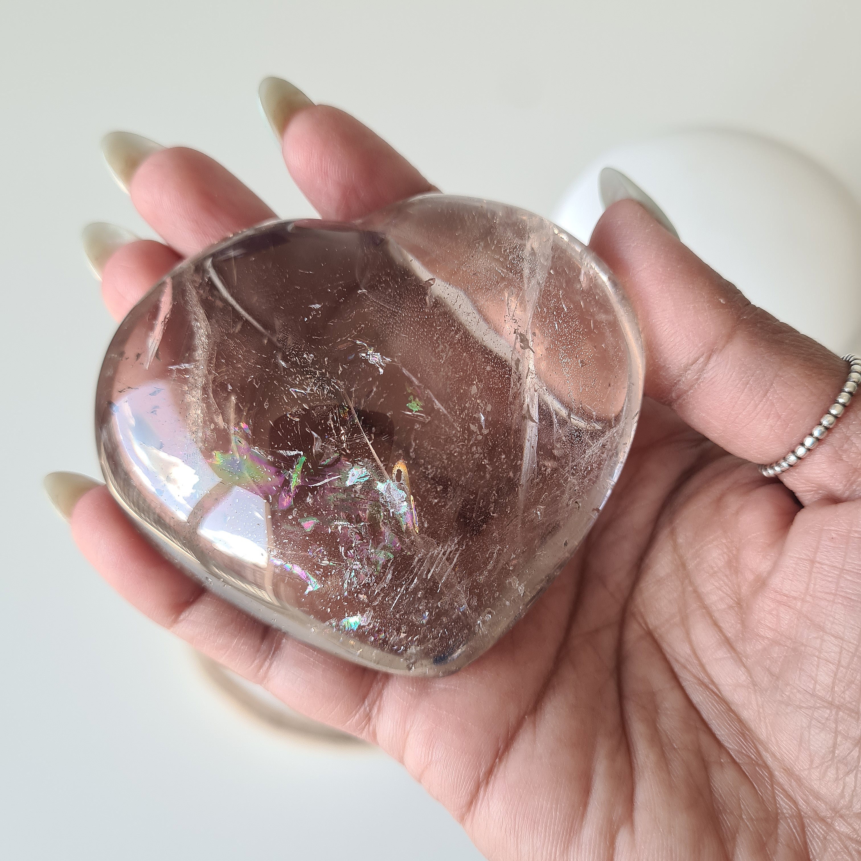 Smokey quartz heart