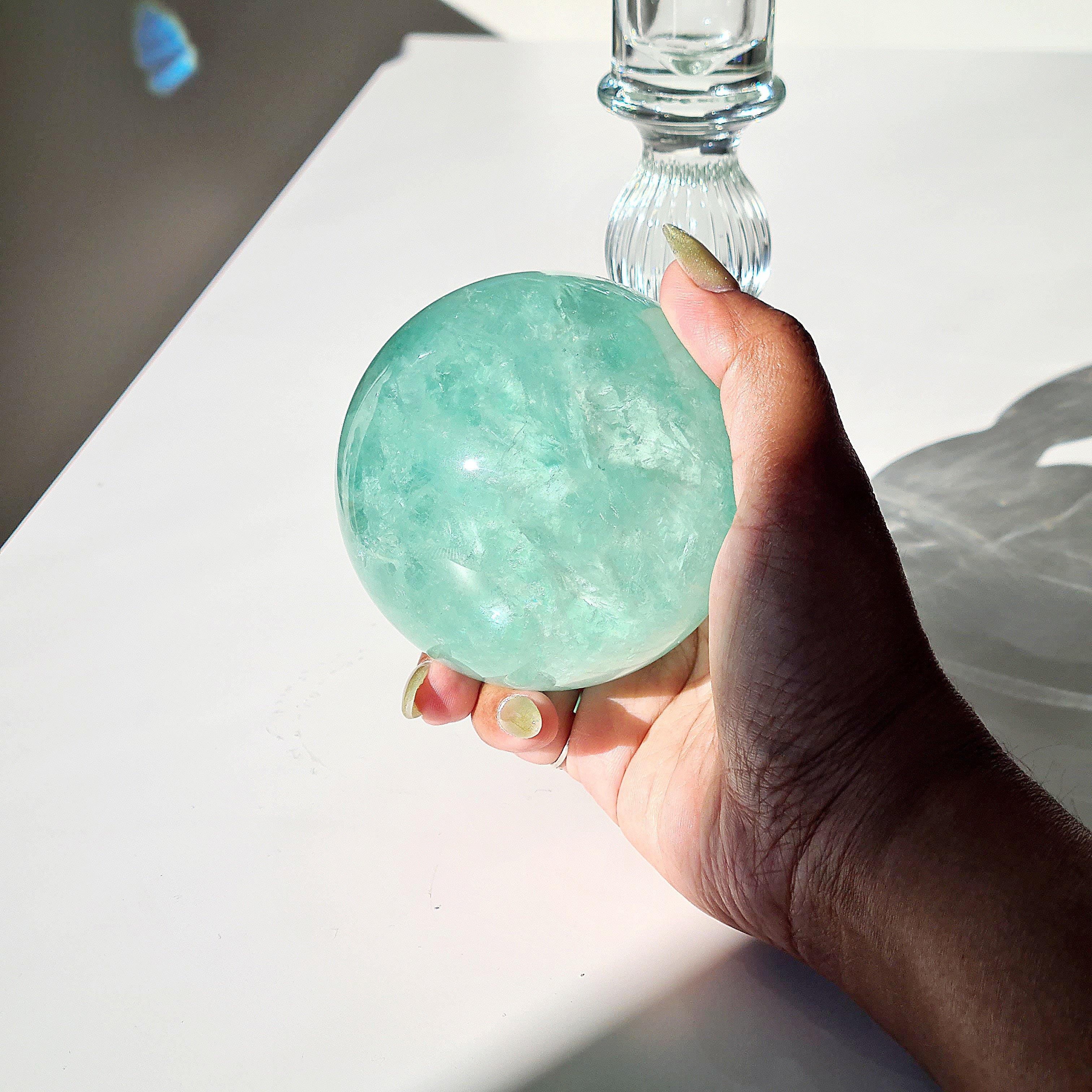 Blue Lake Fluorite with stand  | A | 748 g