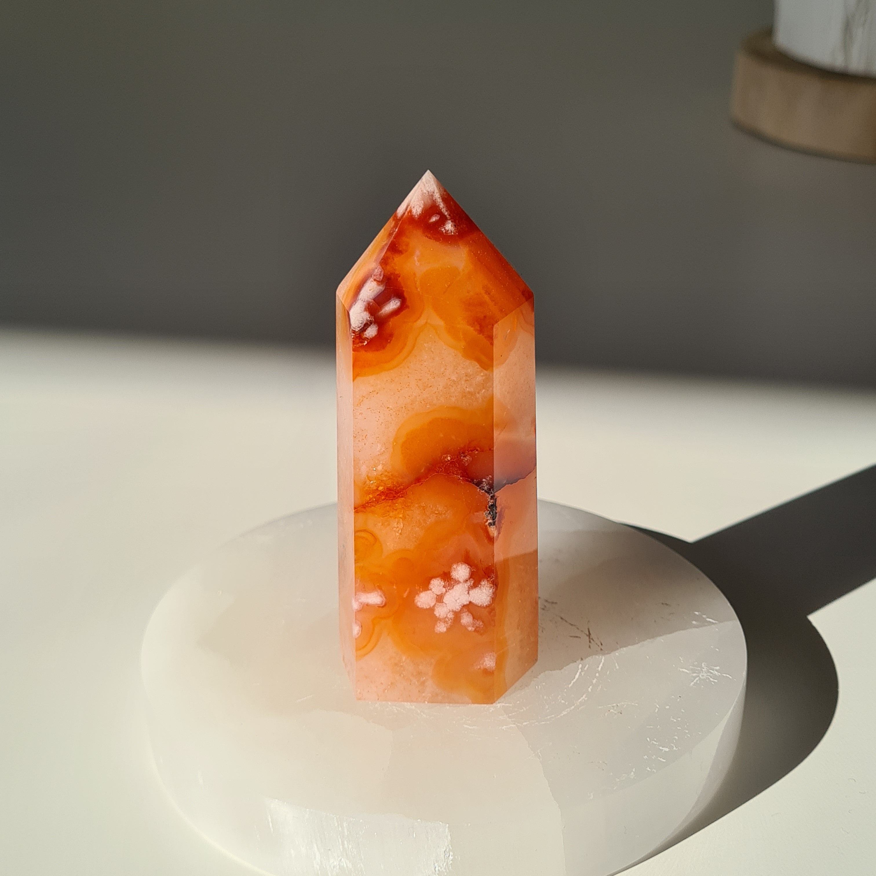 Flower Agate Point | E | 8.1 cm tall
