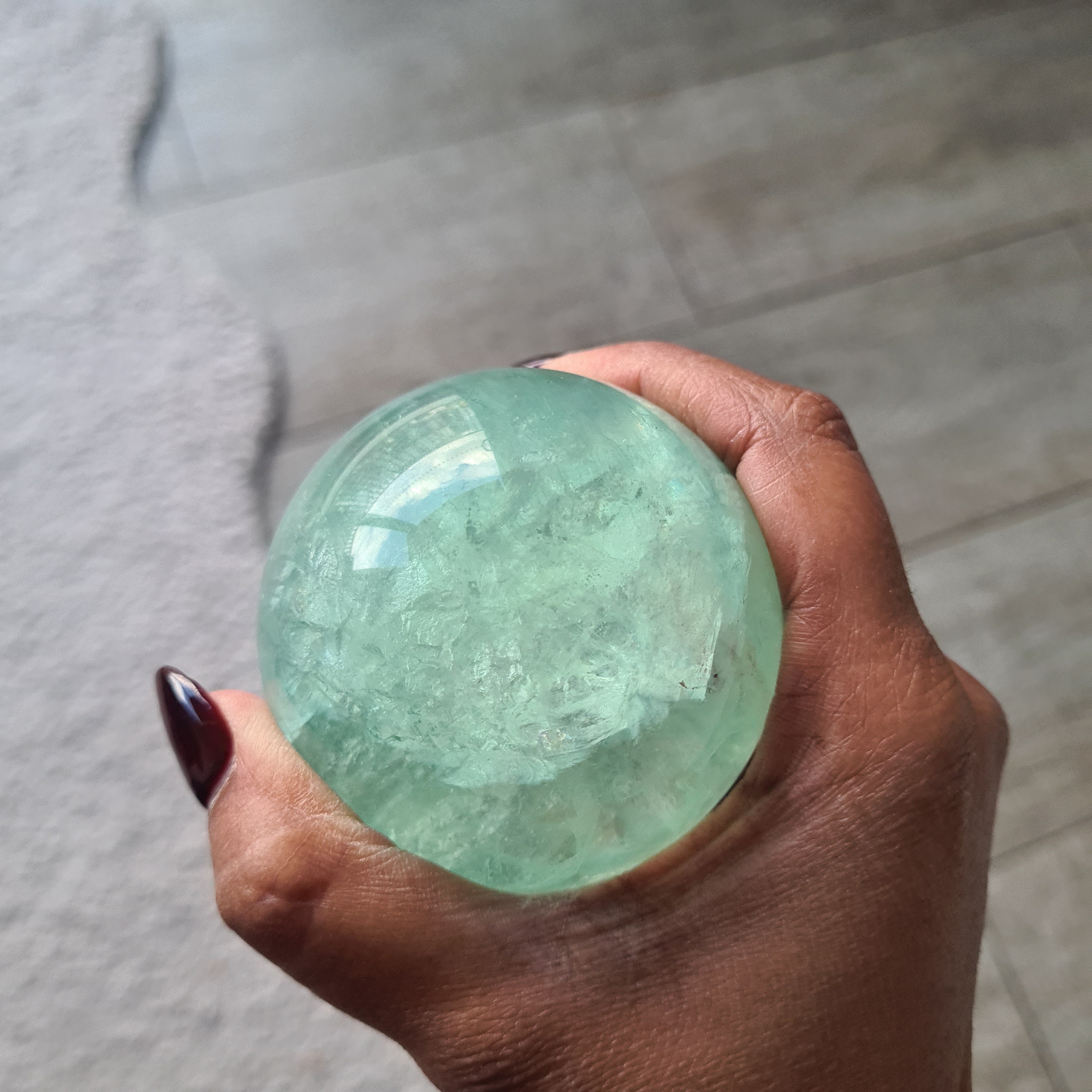 Blue Lake Fluorite with stand  | C |  423 g
