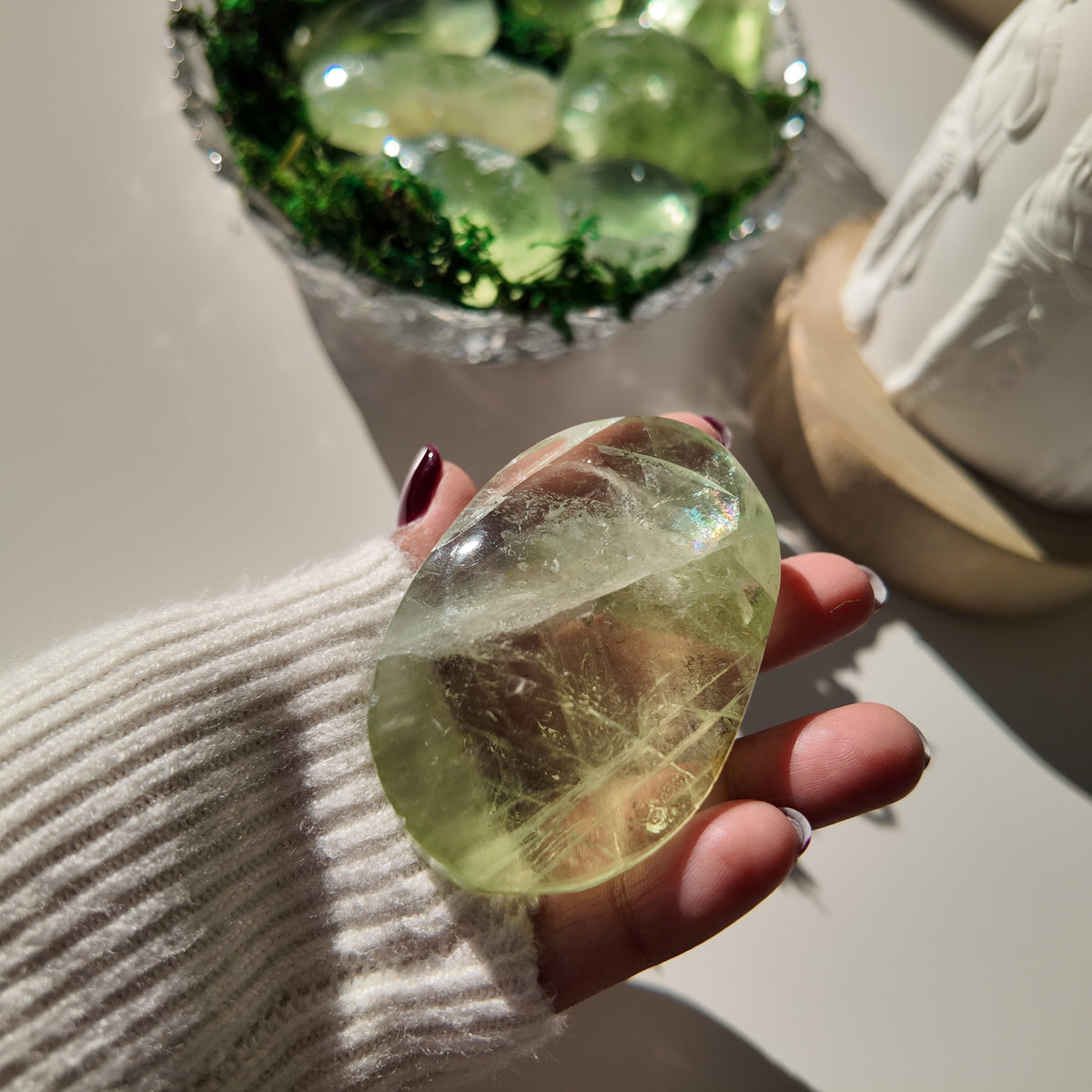 Green Fluorite Pocket Stone | G | 6.4 cm | Focus & Zen
