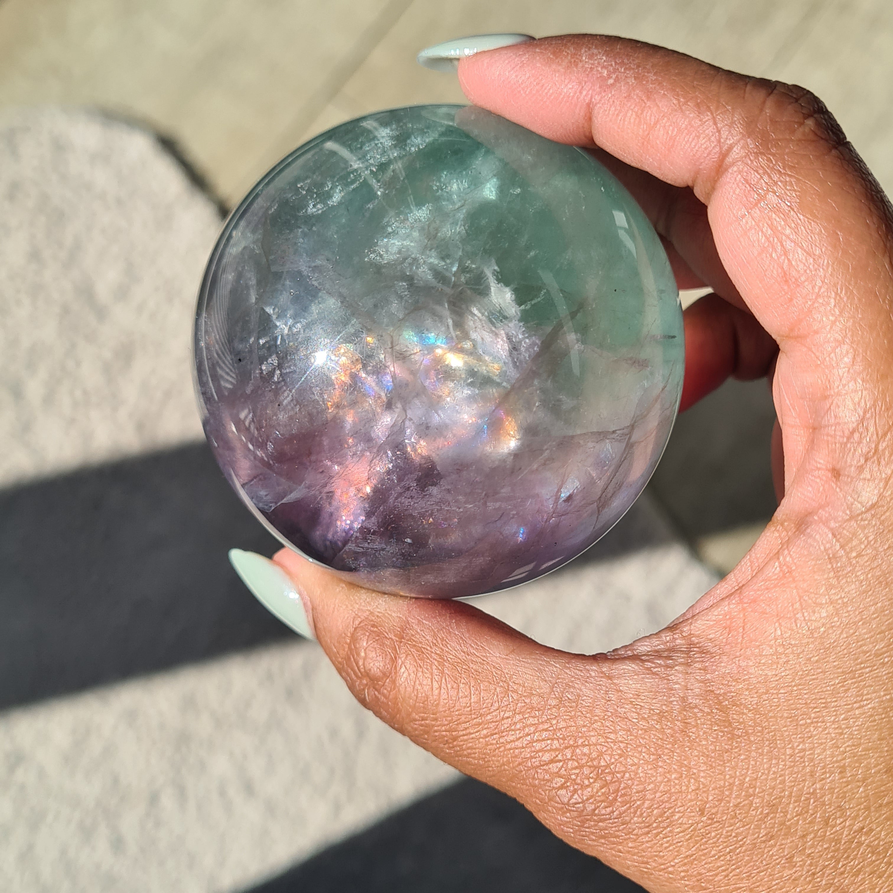 Fluorite Crystal Sphere with stand | B | 390 g